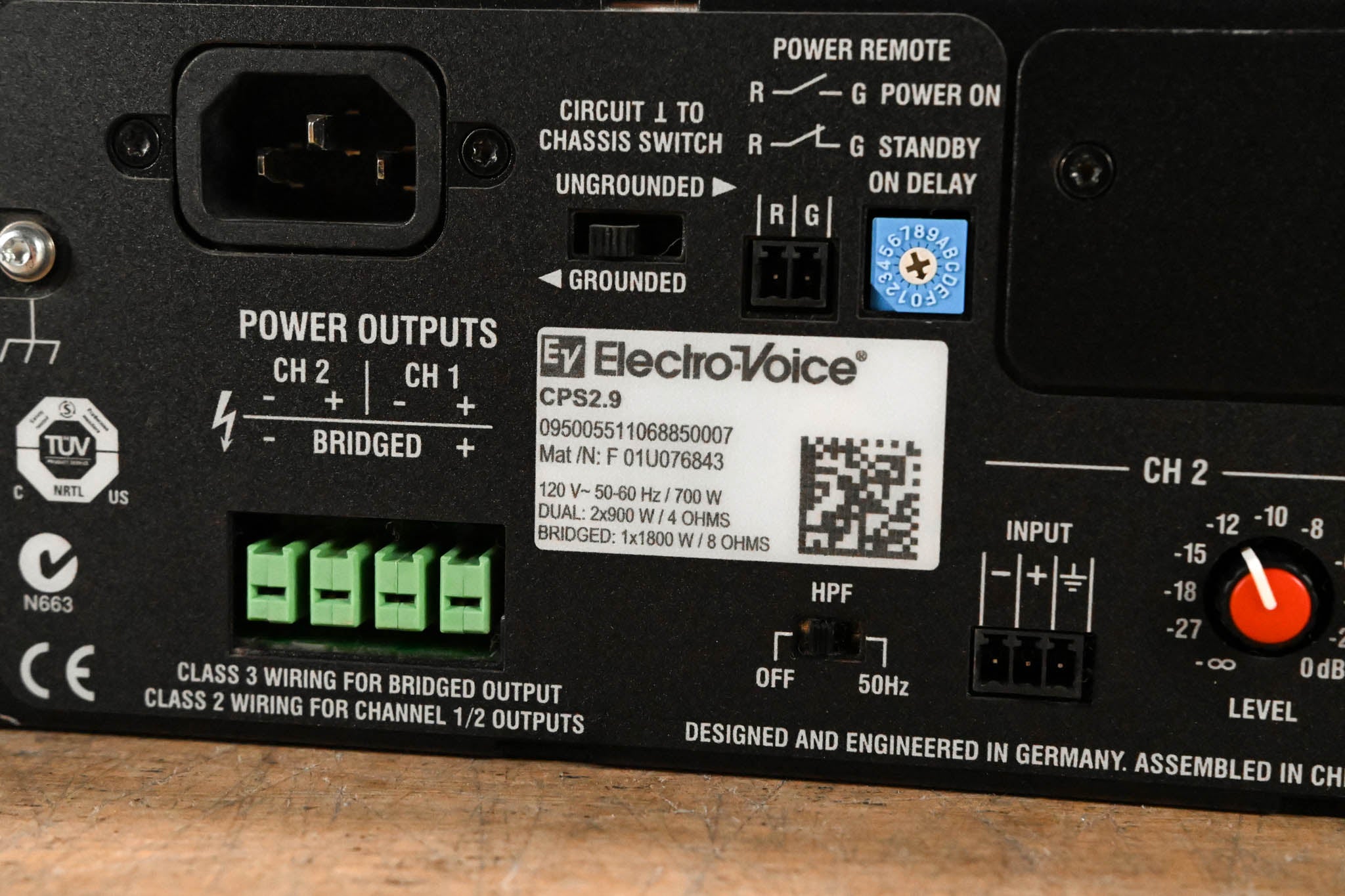 Electro-Voice (EV) CPS2.9 2-Channel Power Amplifier