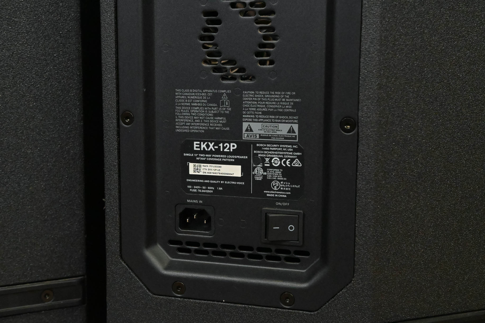 Electro-Voice (EV) EKX-12P 1500W 12" Powered Speaker (PAIR)