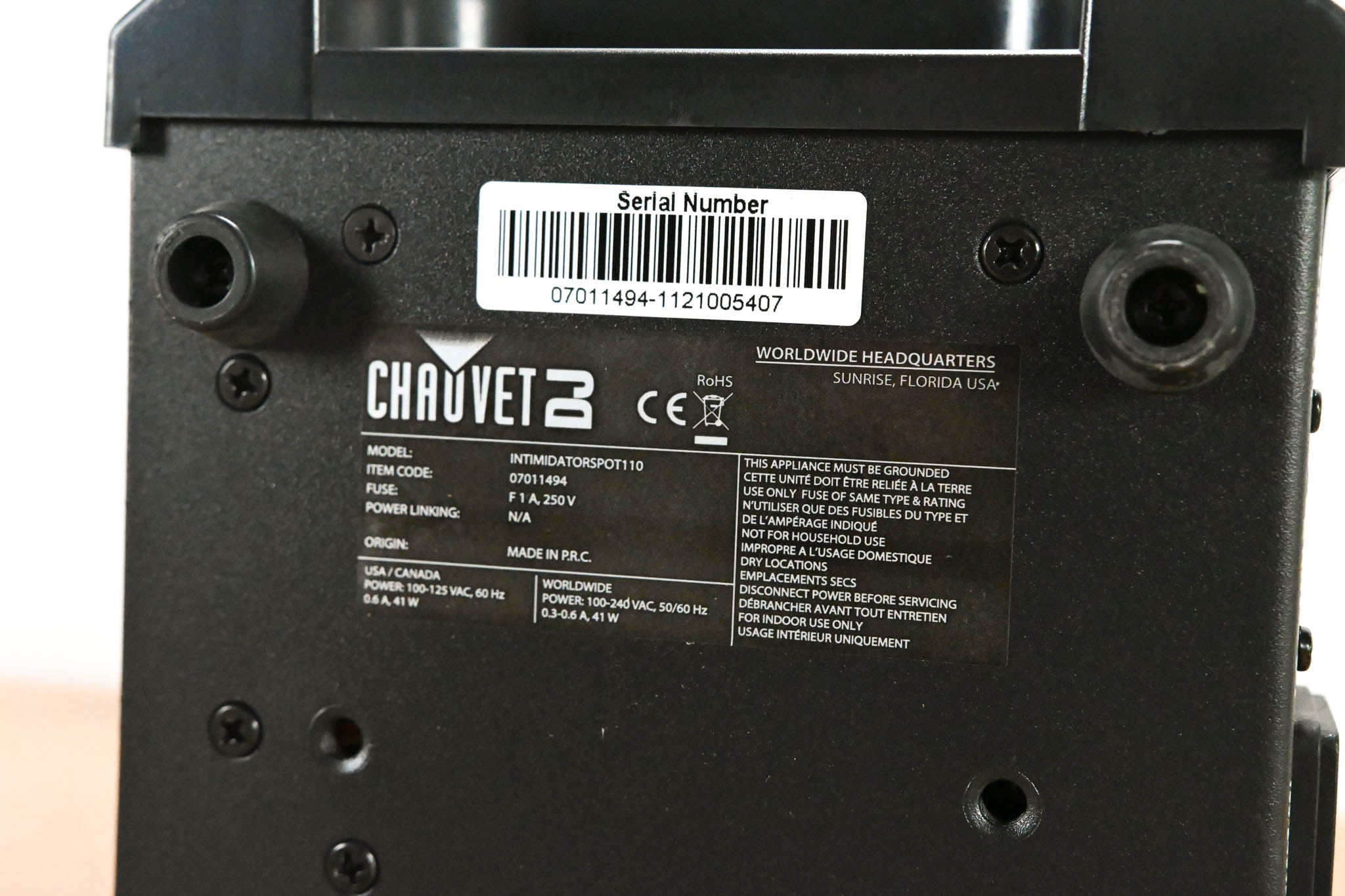 Chauvet Intimidator Spot 110 10W LED Moving Head Spot Light