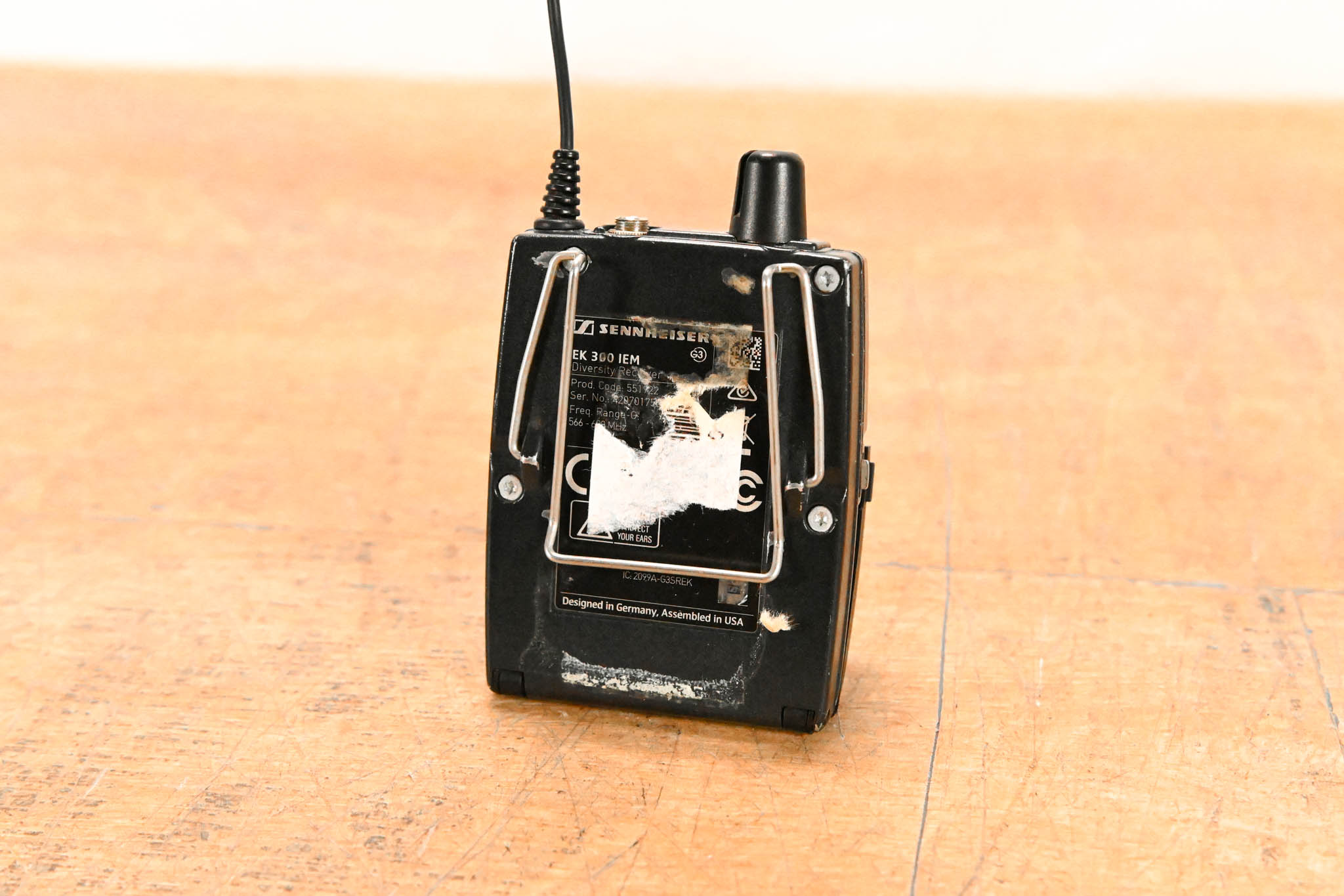 Sennheiser EK 300 IEM G3 Wireless Bodypack Receiver G Range: 566-608 MHz