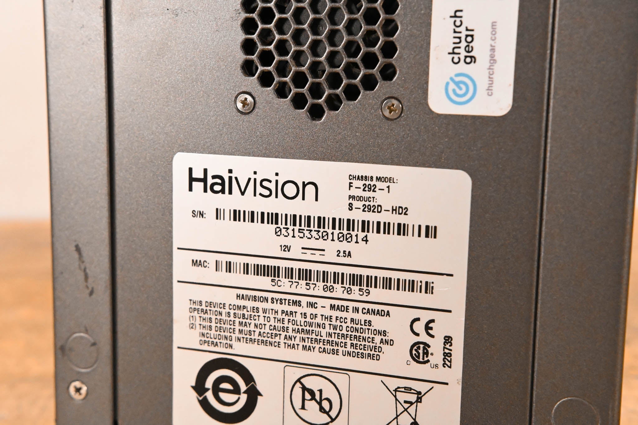 HaiVision S-292D-HD2 Makito X Dual Decoder Appliance (NO POWER SUPPLY)