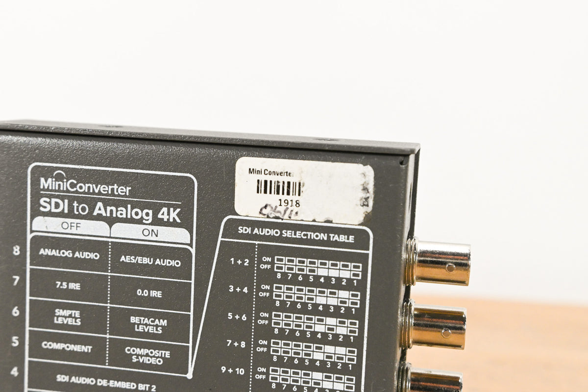 Blackmagic Design Mini Converter SDI to Analog 4K (NO POWER SUPPLY)