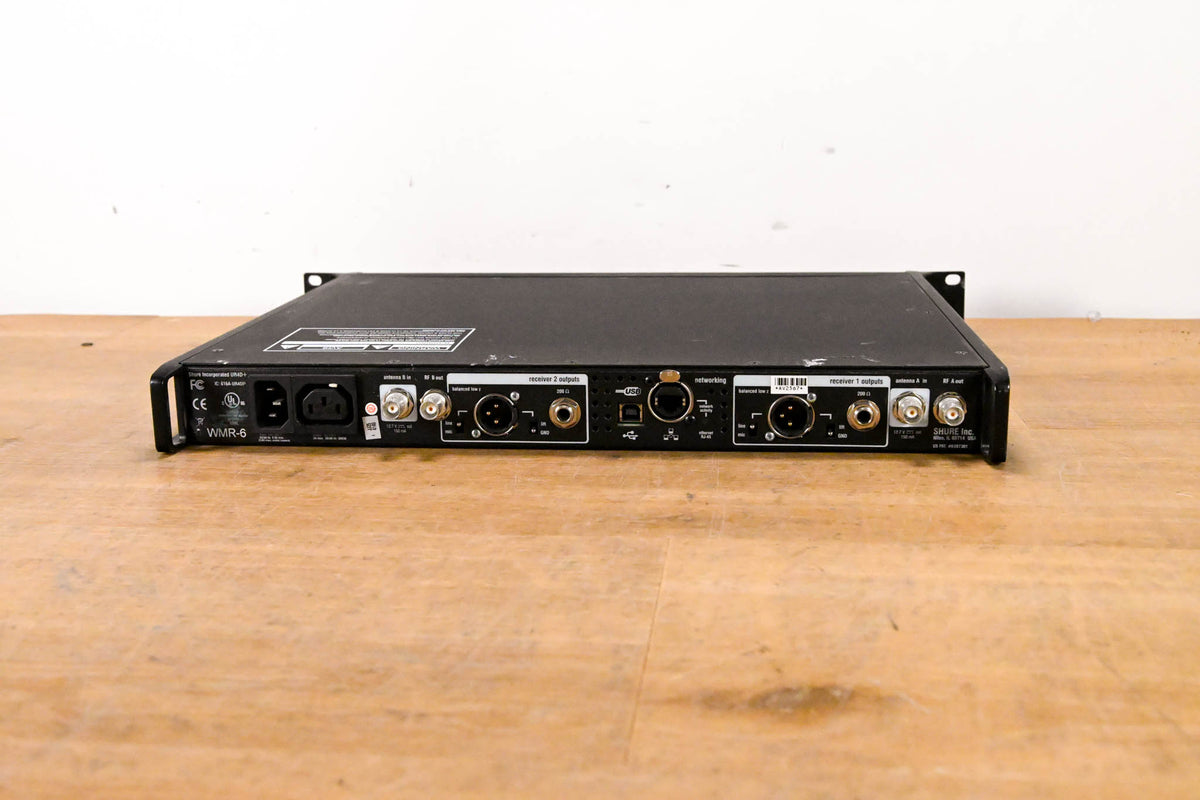 Shure UR4D+ Dual-Channel Wireless Receiver - G1 Band: 470-530 MHz