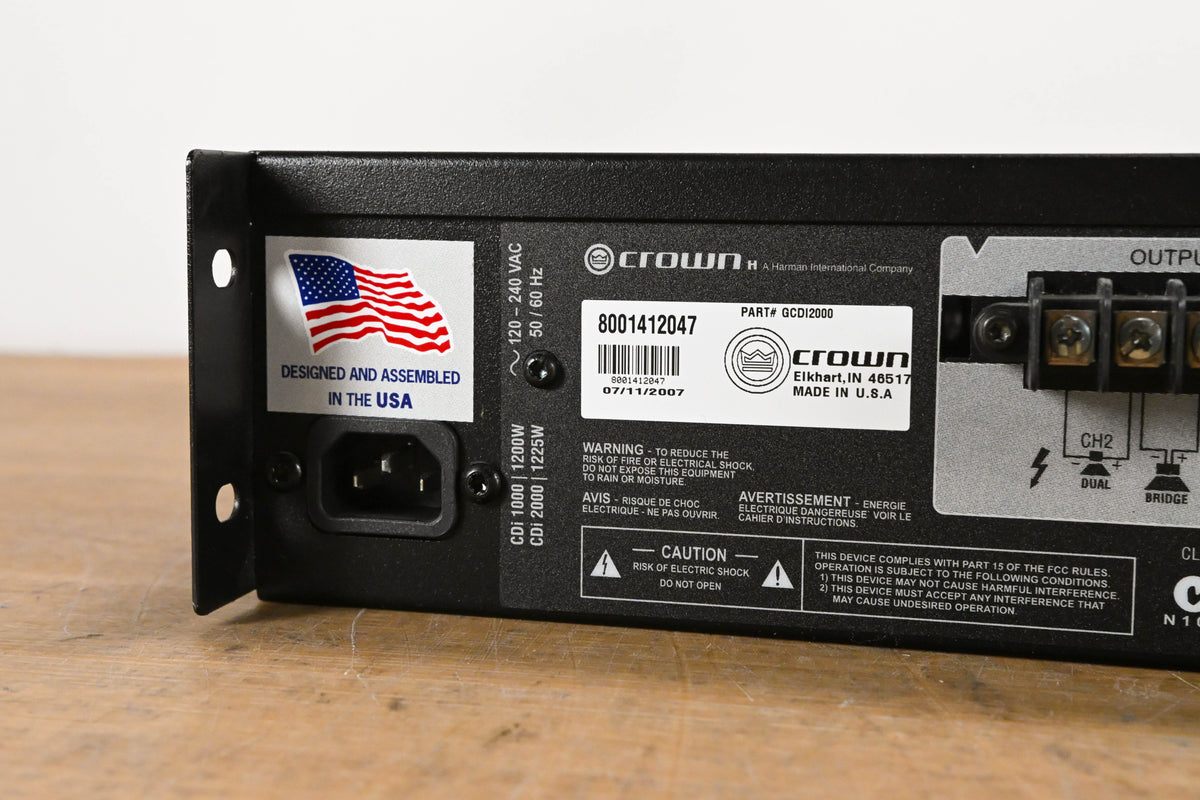 Crown CDi 2000 2-Channel 800W 70V Power Amplifier