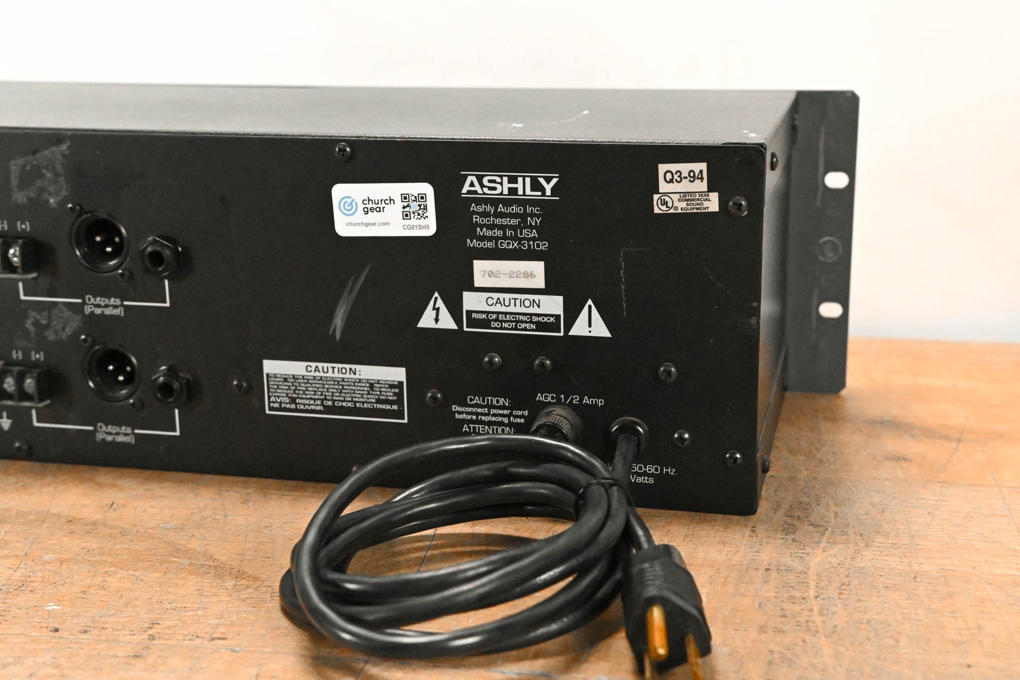 Ashly GQX-3102 2-Channel 31-Band Graphic Equalizer