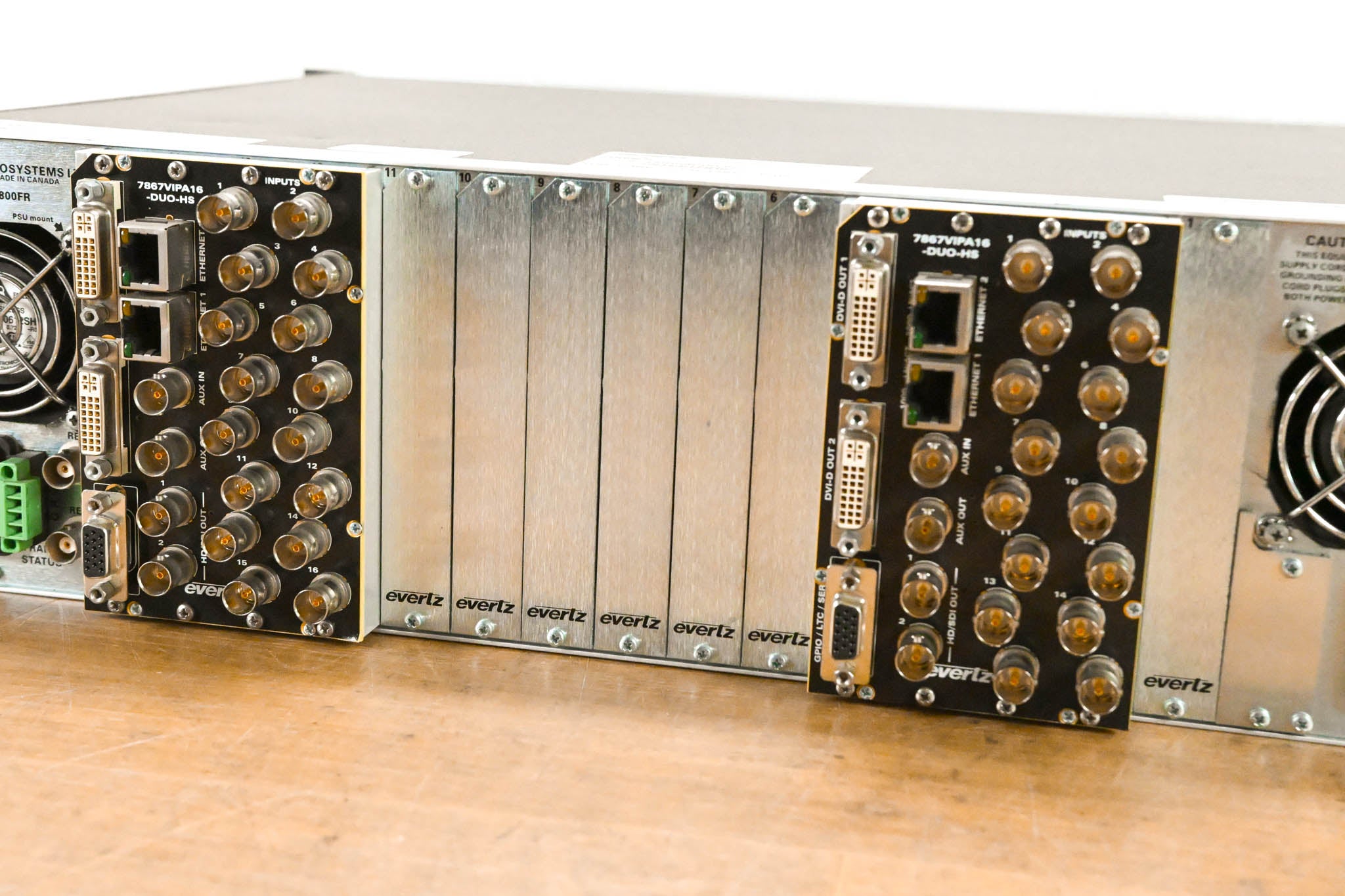 Evertz 7800FR 3RU Rackmount MultiFrame with Cards