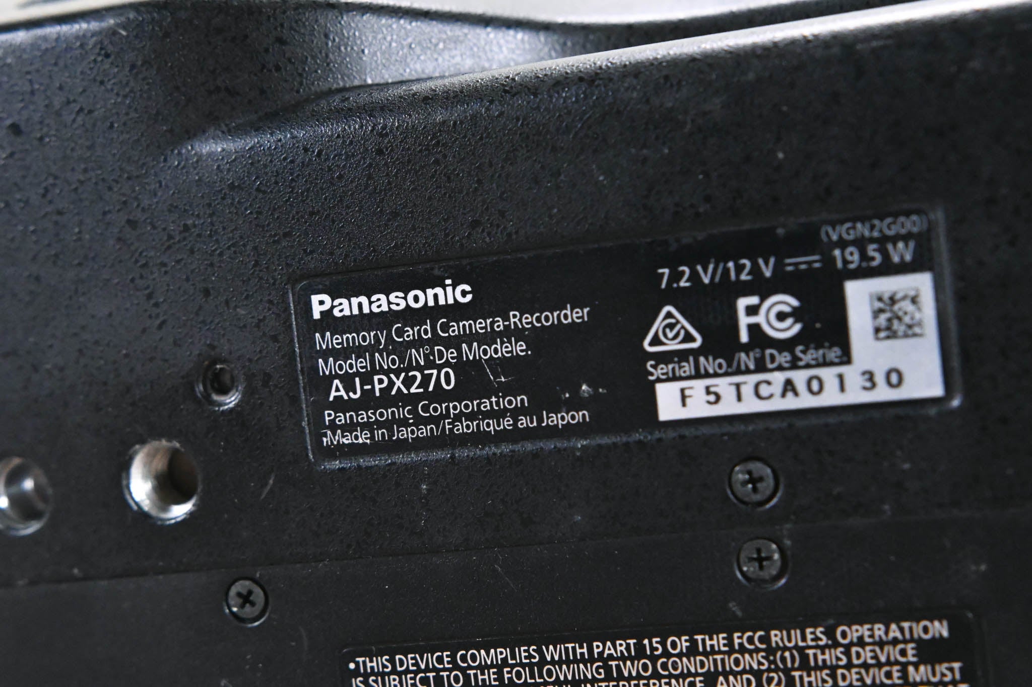 Panasonic AJ-PX270 microP2 AVC-ULTRA Handheld HD Camcorder