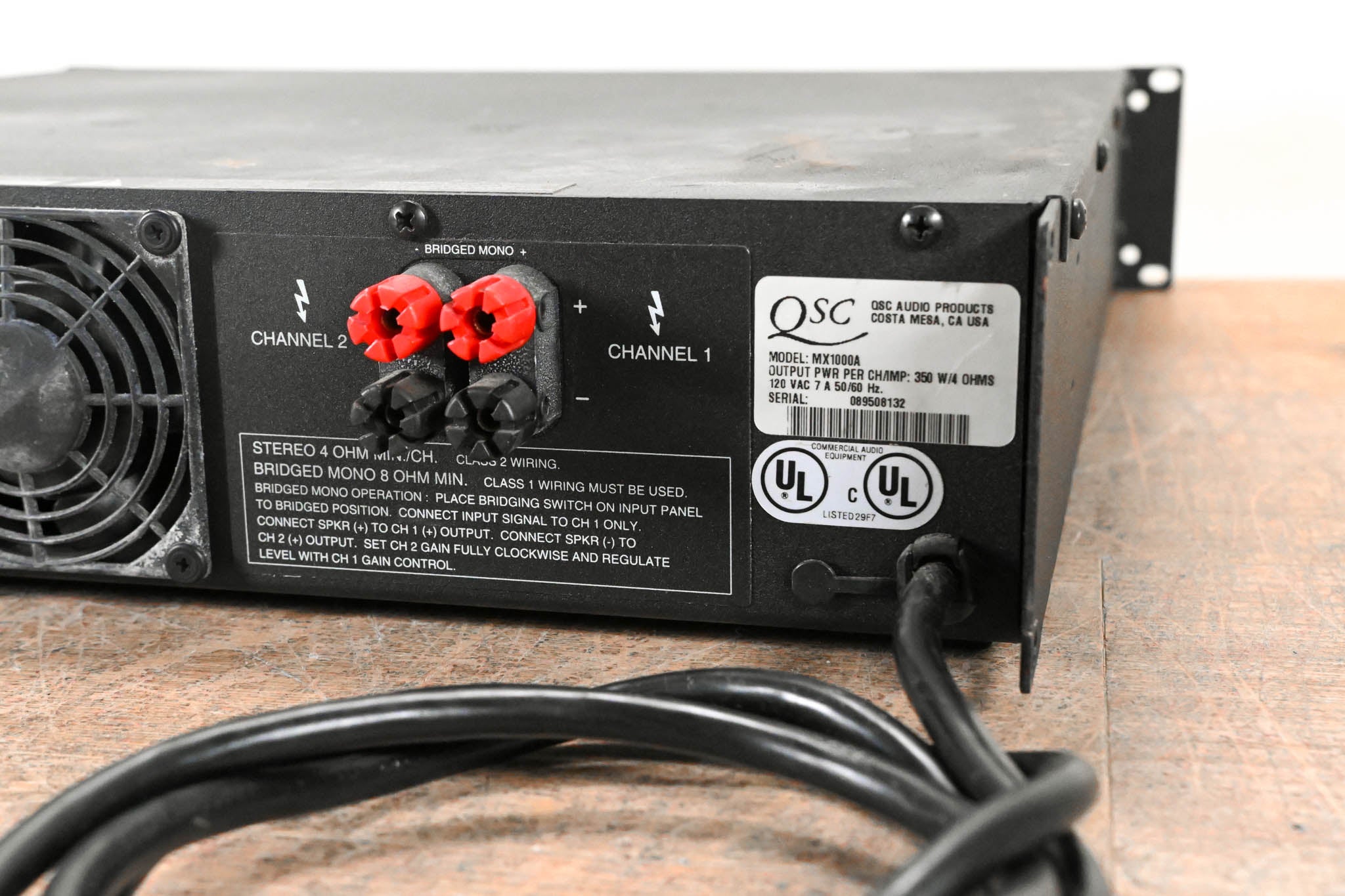 QSC MX 1000a 2-Channel Power Amplifier