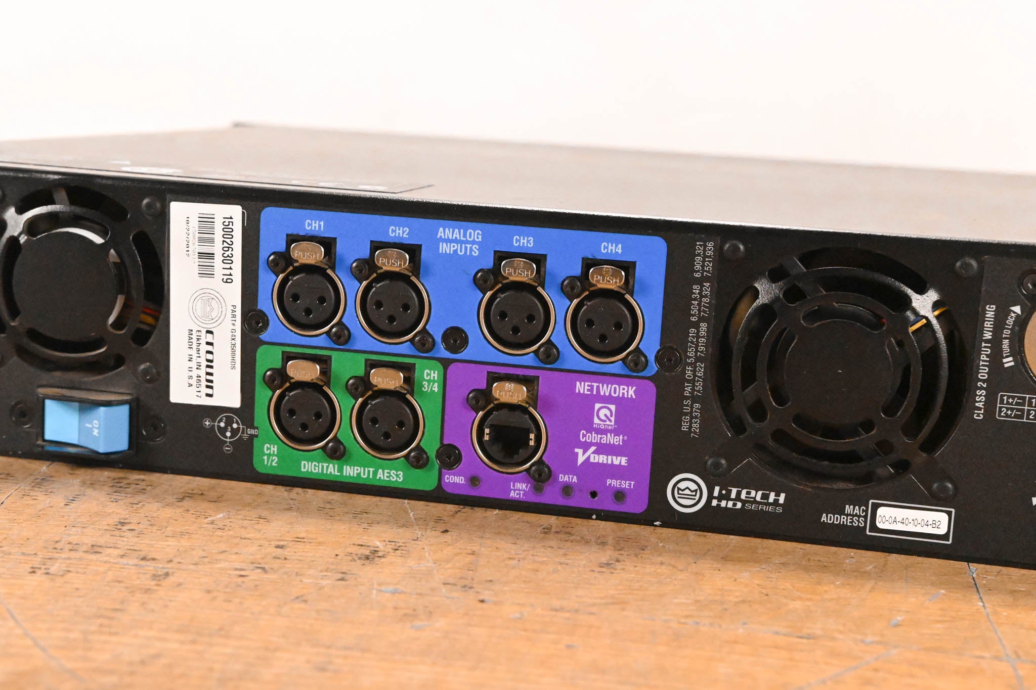 Crown I-Tech 4x3500 Four-Channel Power Amplifier