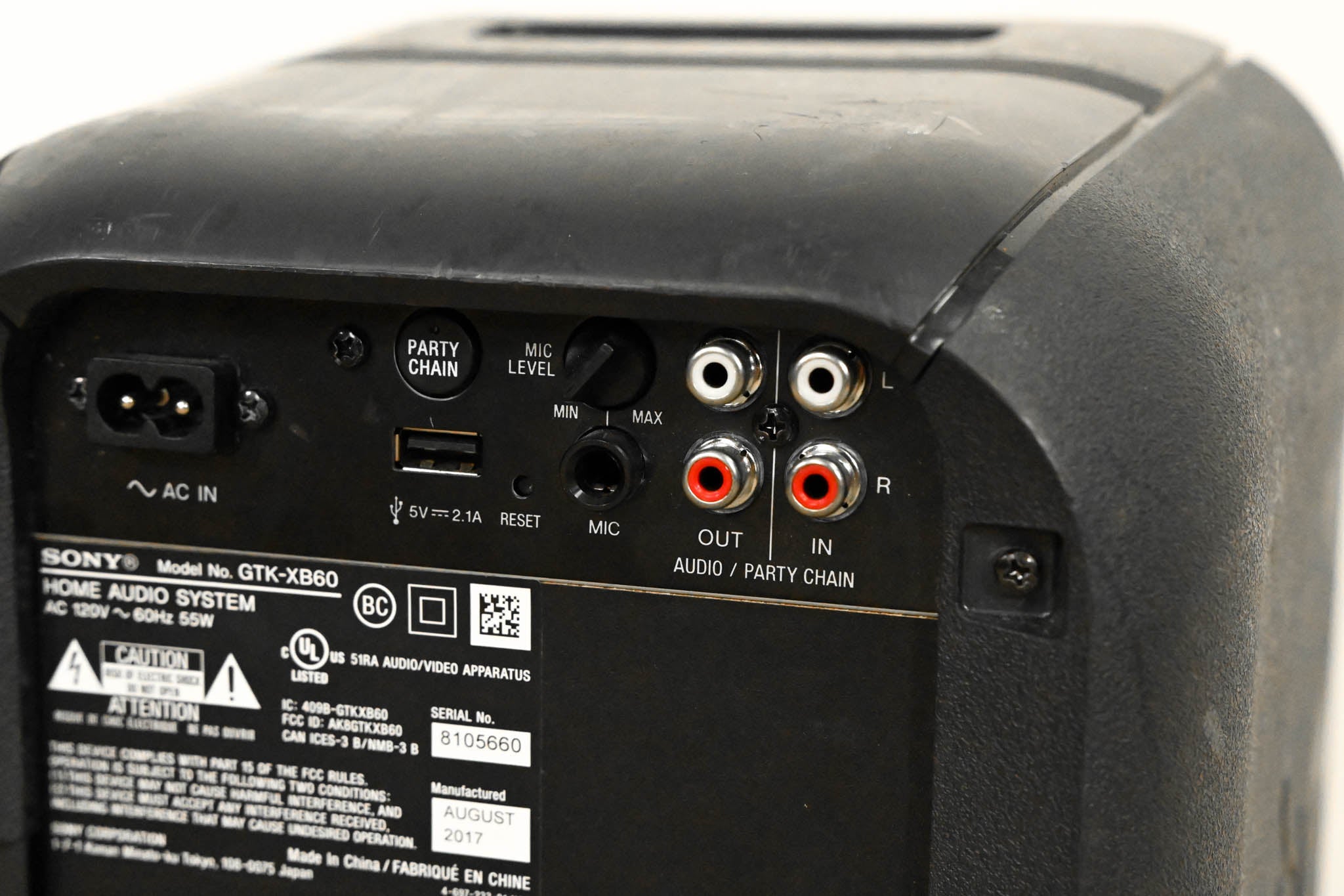 Sony GTX-XB60 High Power Audio System with Built-in Battery