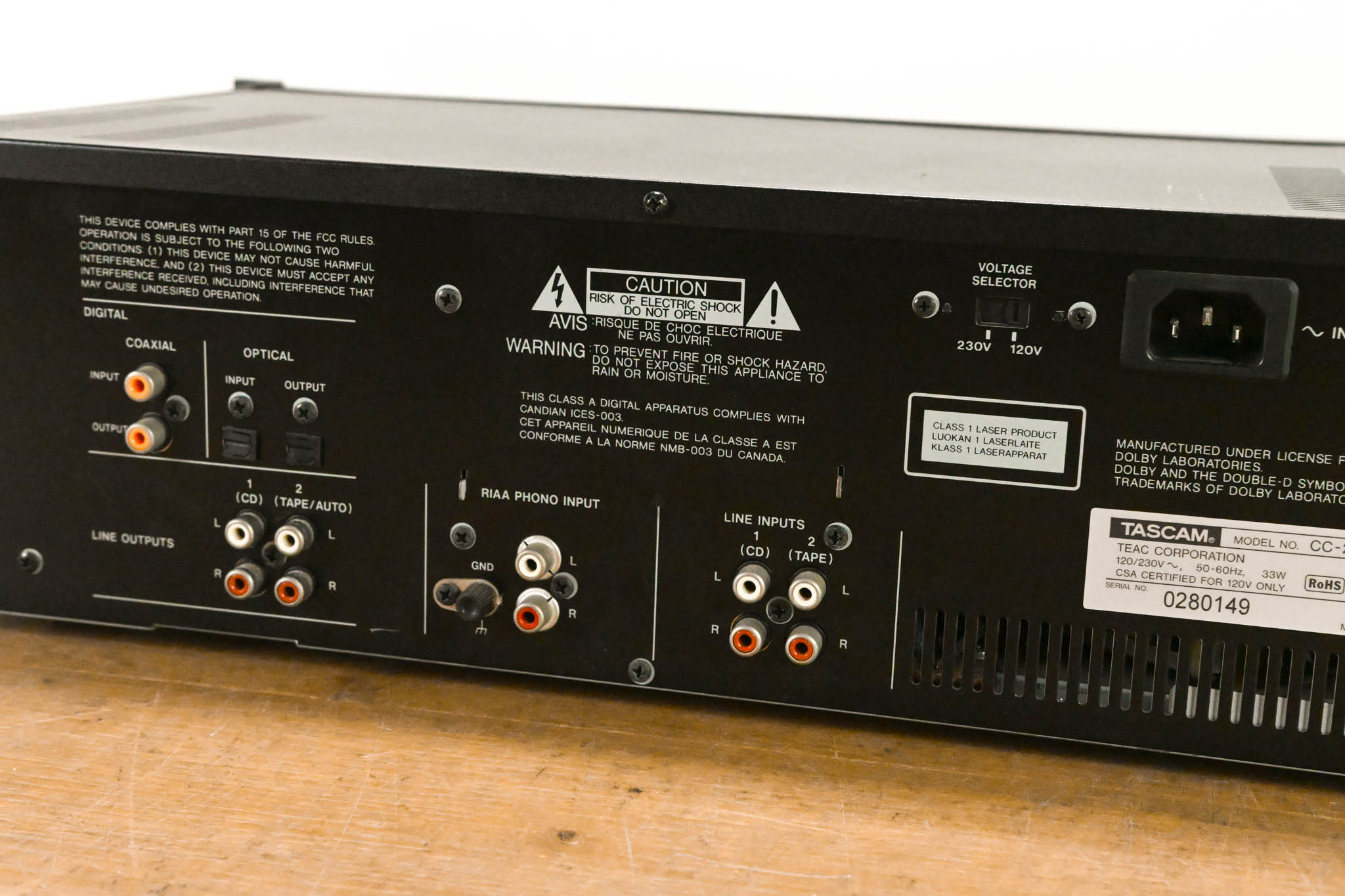 TASCAM CC-222SLMKII CD Recorder / Cassette Combination Deck