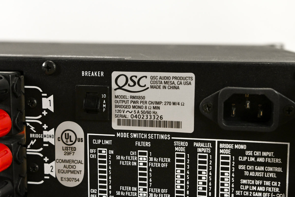 QSC RMX850 2-Channel Power Amplifier