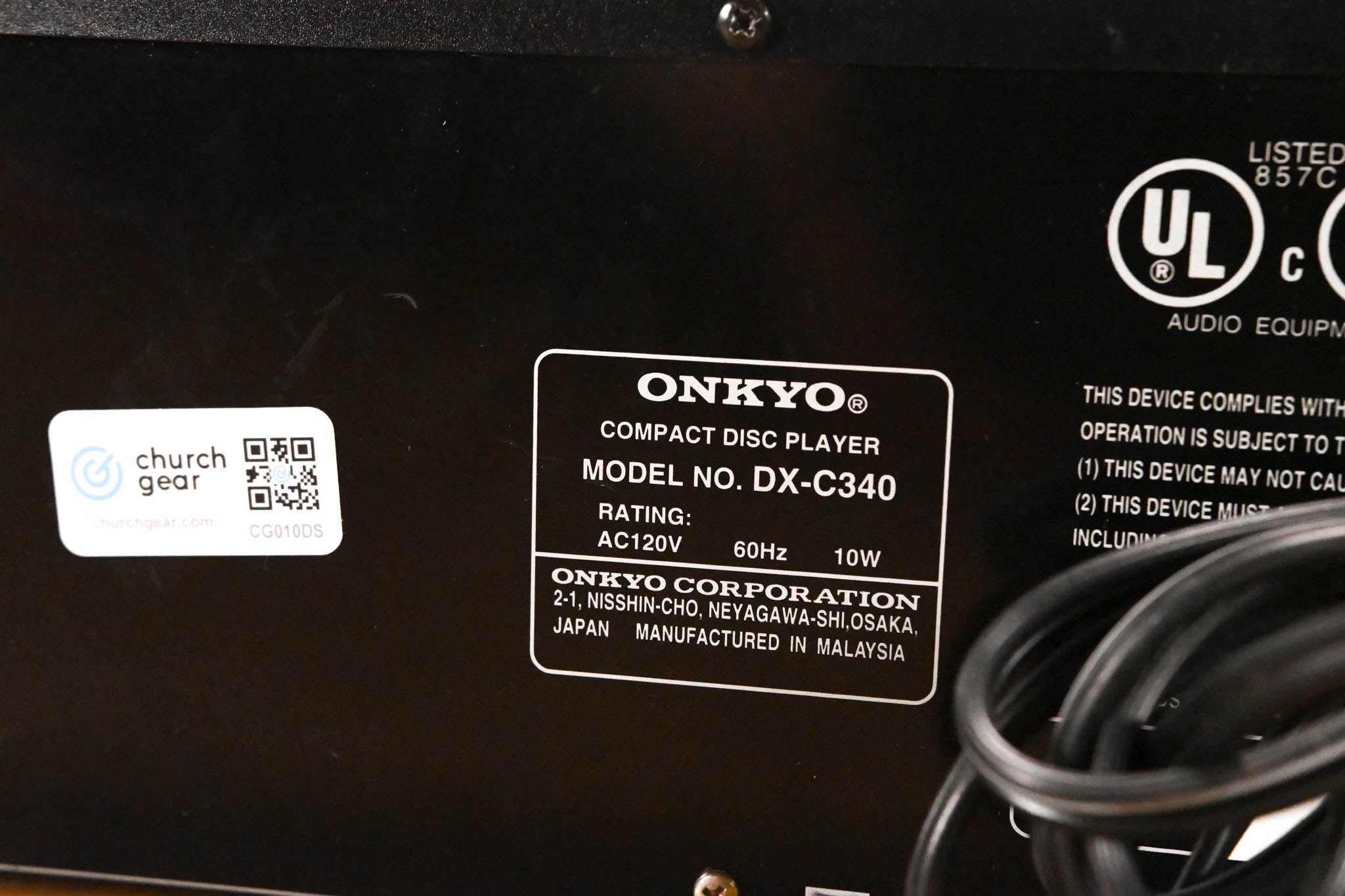 ONKYO DX-C340 6 Disc CD Changer Player
