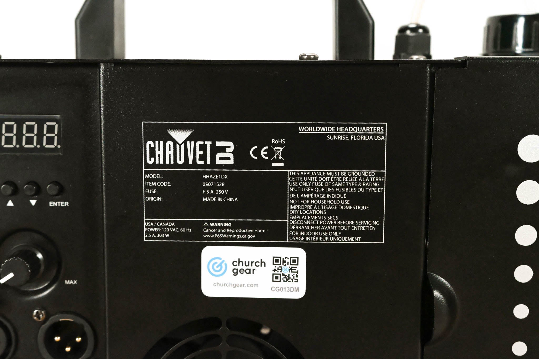Chauvet Hurricane Haze 1DX Water-Based Haze Machine