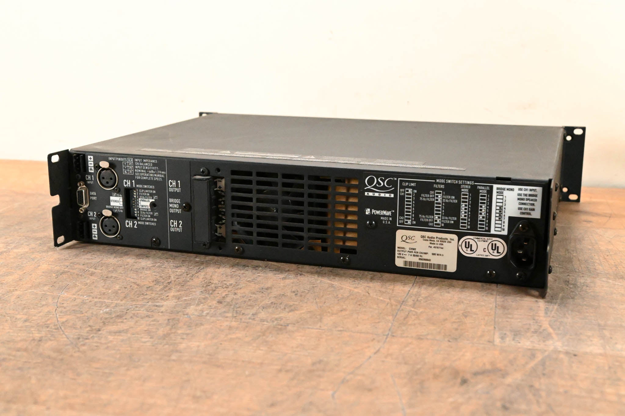 QSC CX502 2-Channel Power Amplifier