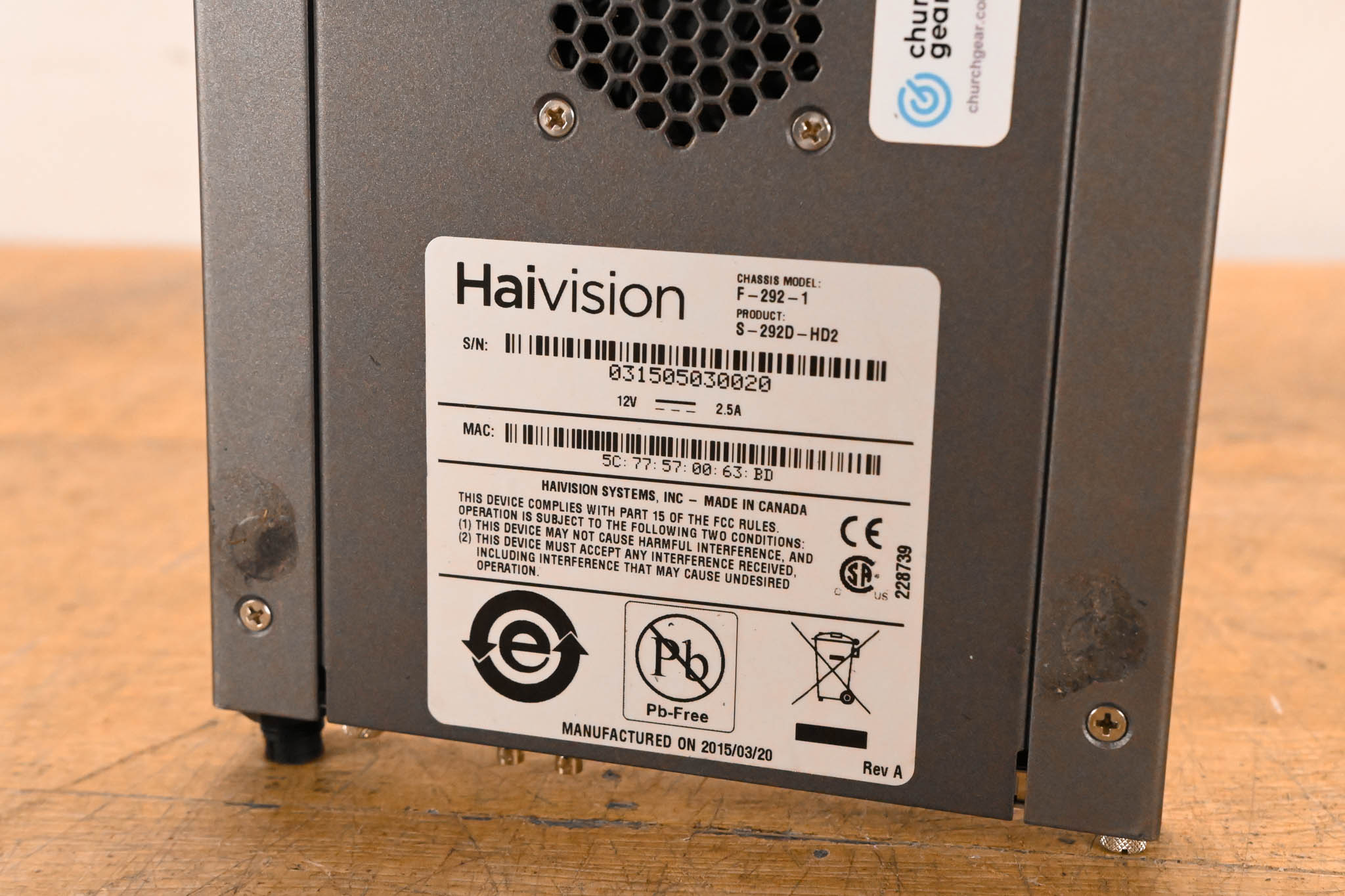 HaiVision S-292D-HD2 Makito X Dual Decoder Appliance (NO POWER SUPPLY)