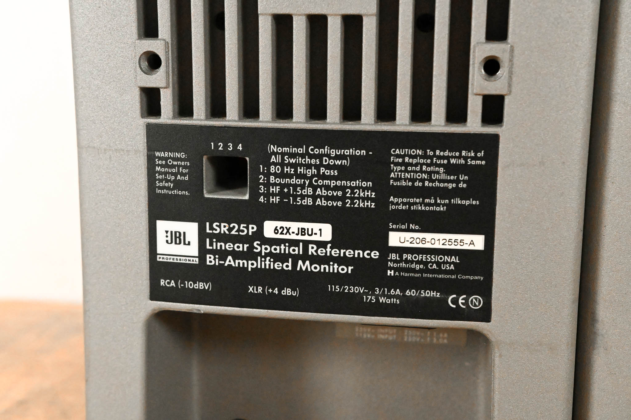 JBL LSR25P Linear Spatial Reference Bi-amplified Studio Monitor (PAIR)