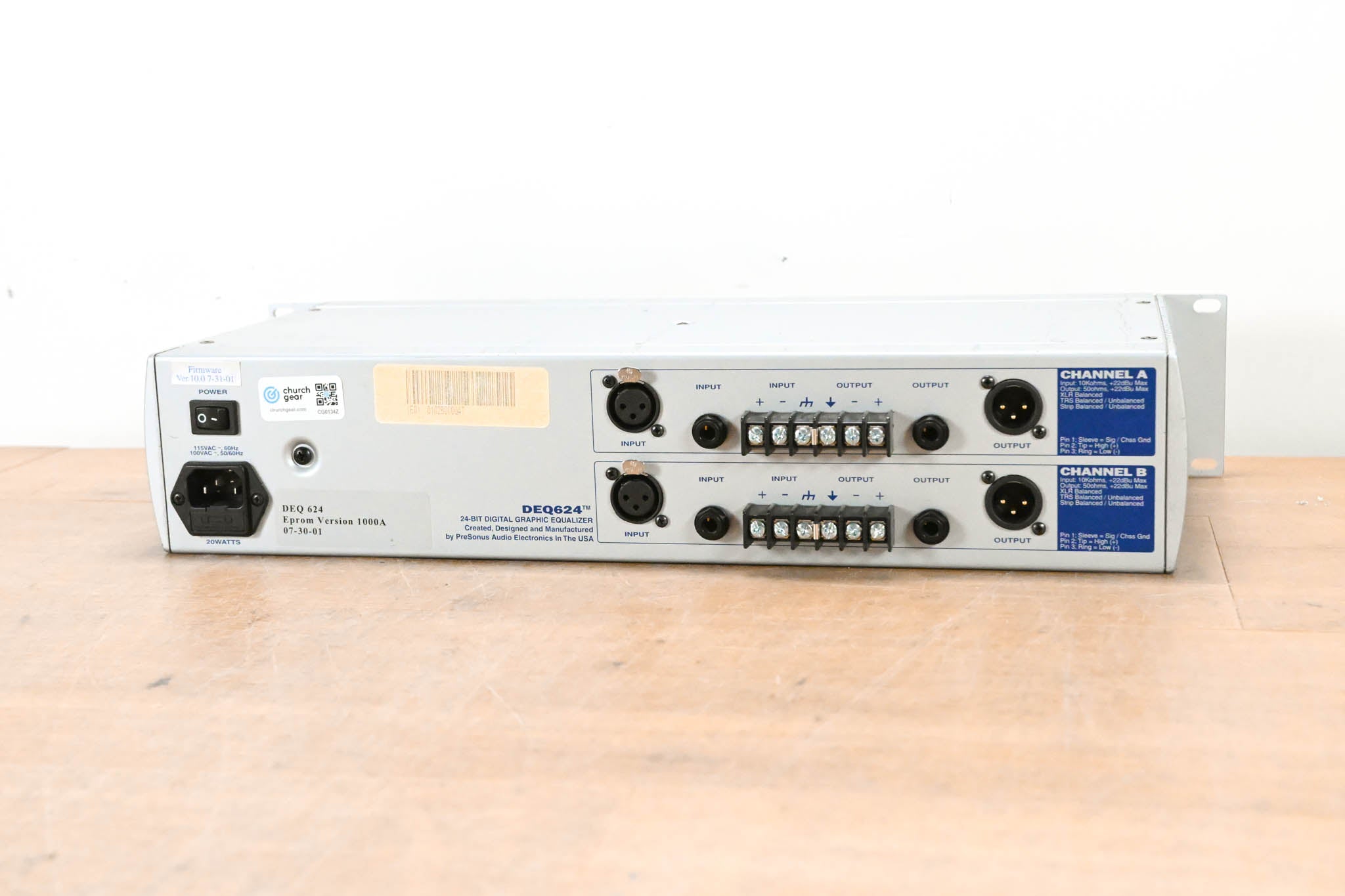 PreSonus DEQ624 24-Bit Digital Stereo 31-Band Graphic Equalizer