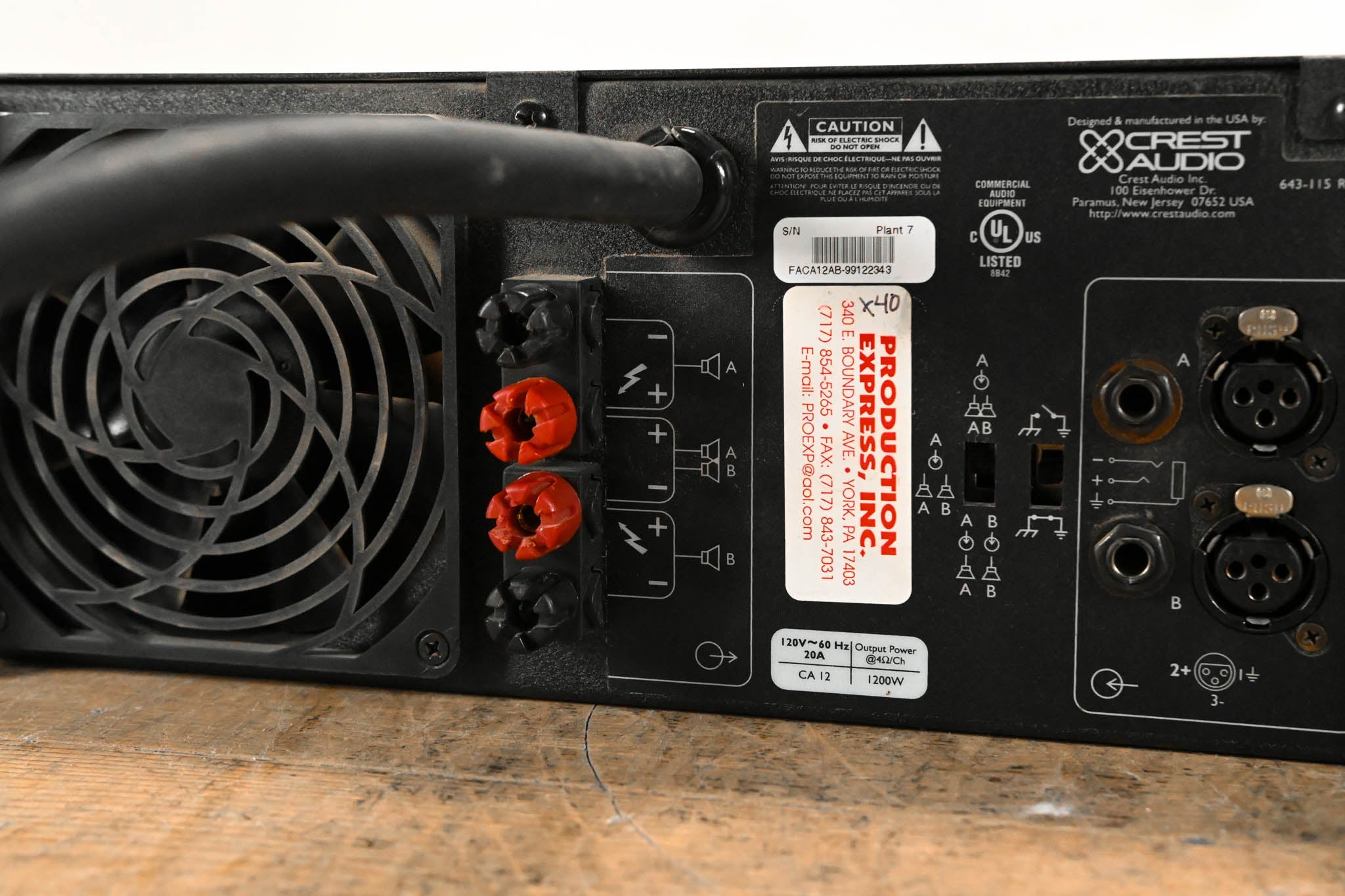 Crest Audio CA12 2-Channel Power Amplifier