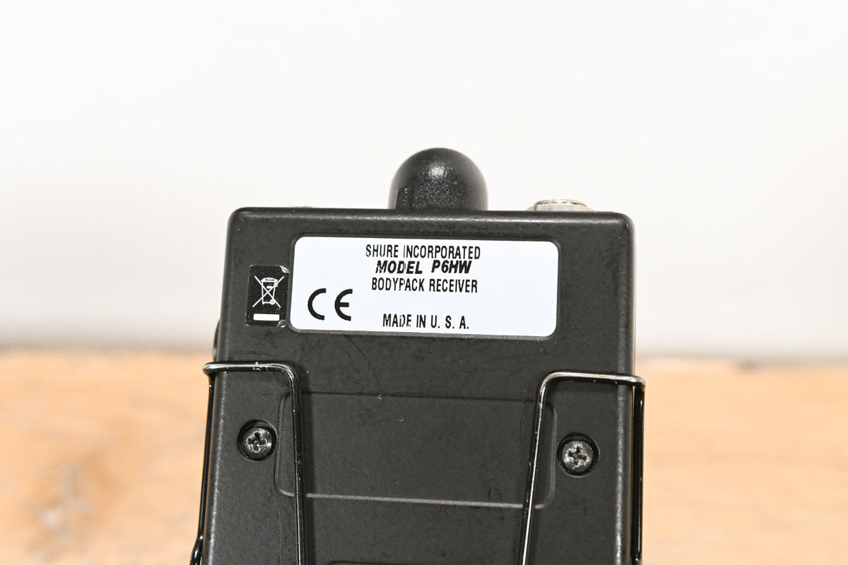 Shure P6HW Wired Bodypack Receiver