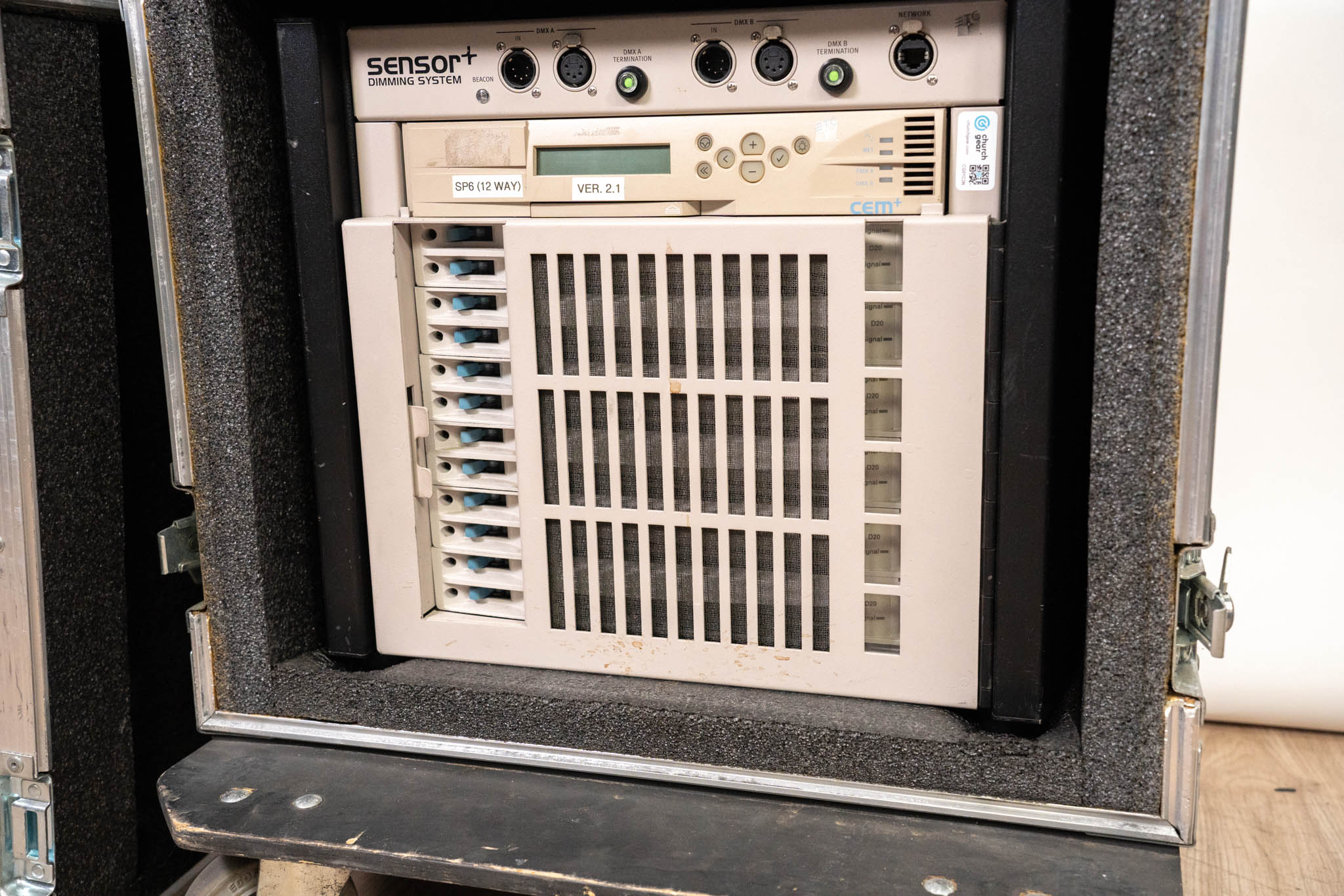 ETC SP-1220V Sensor+ Dimmer Rack with Stage Pin & Veam Out, in Road Case