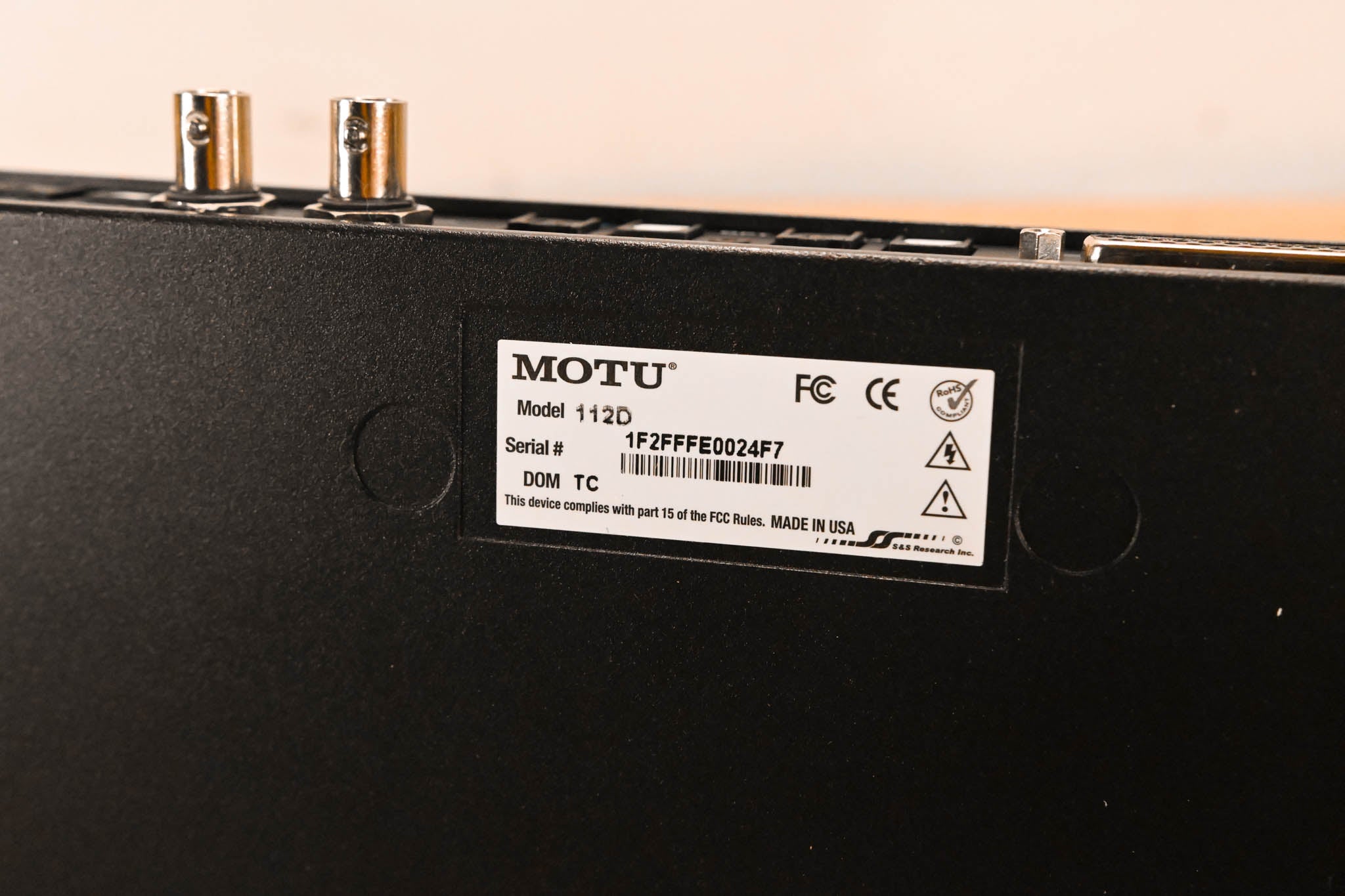 MOTU 112D 112x112 Thunderbolt / USB 2.0 Audio Interface