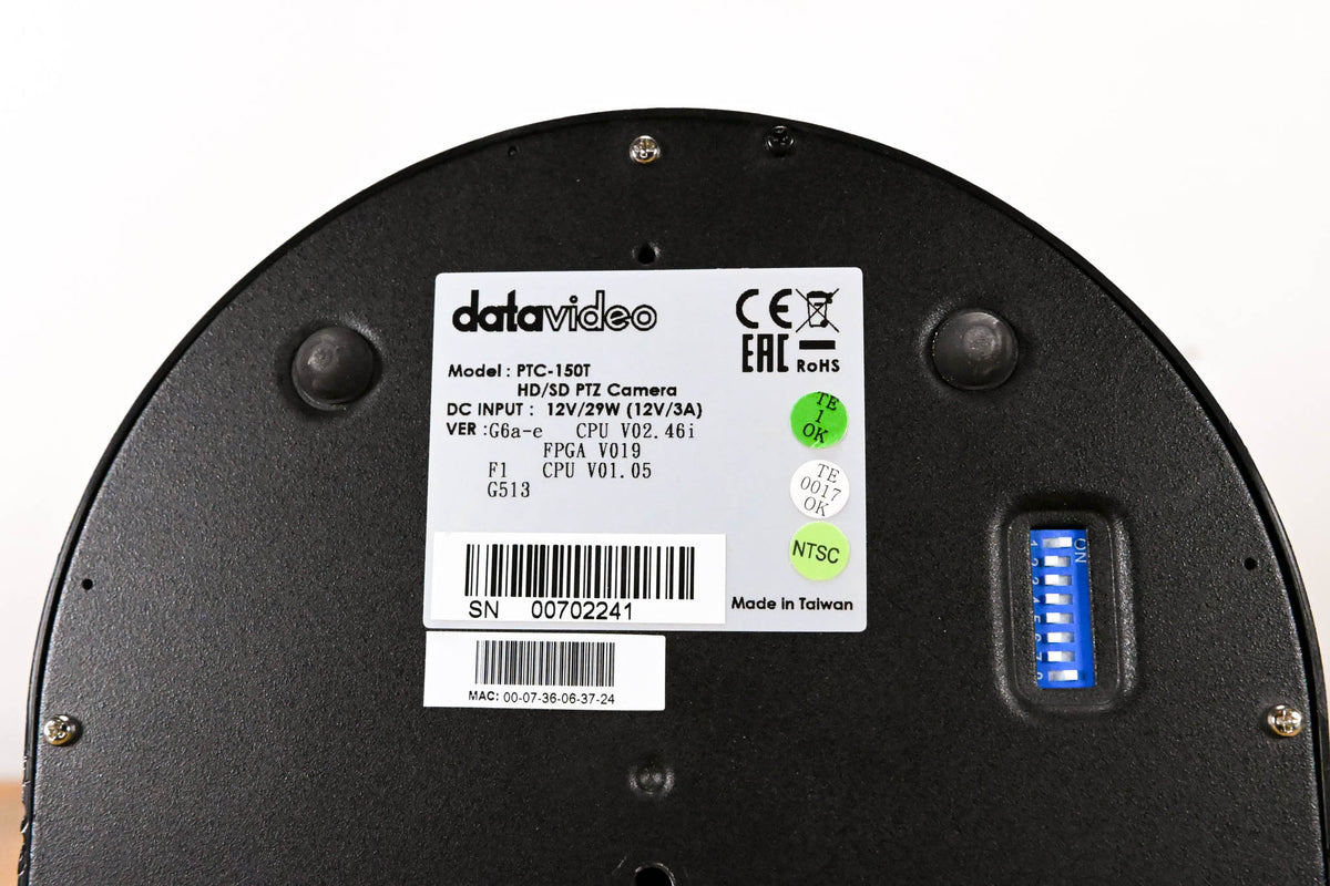 Datavideo PTC-150T HD/SD PTZ Video Camera with HDBaseT (NO POWER SUPPLY)