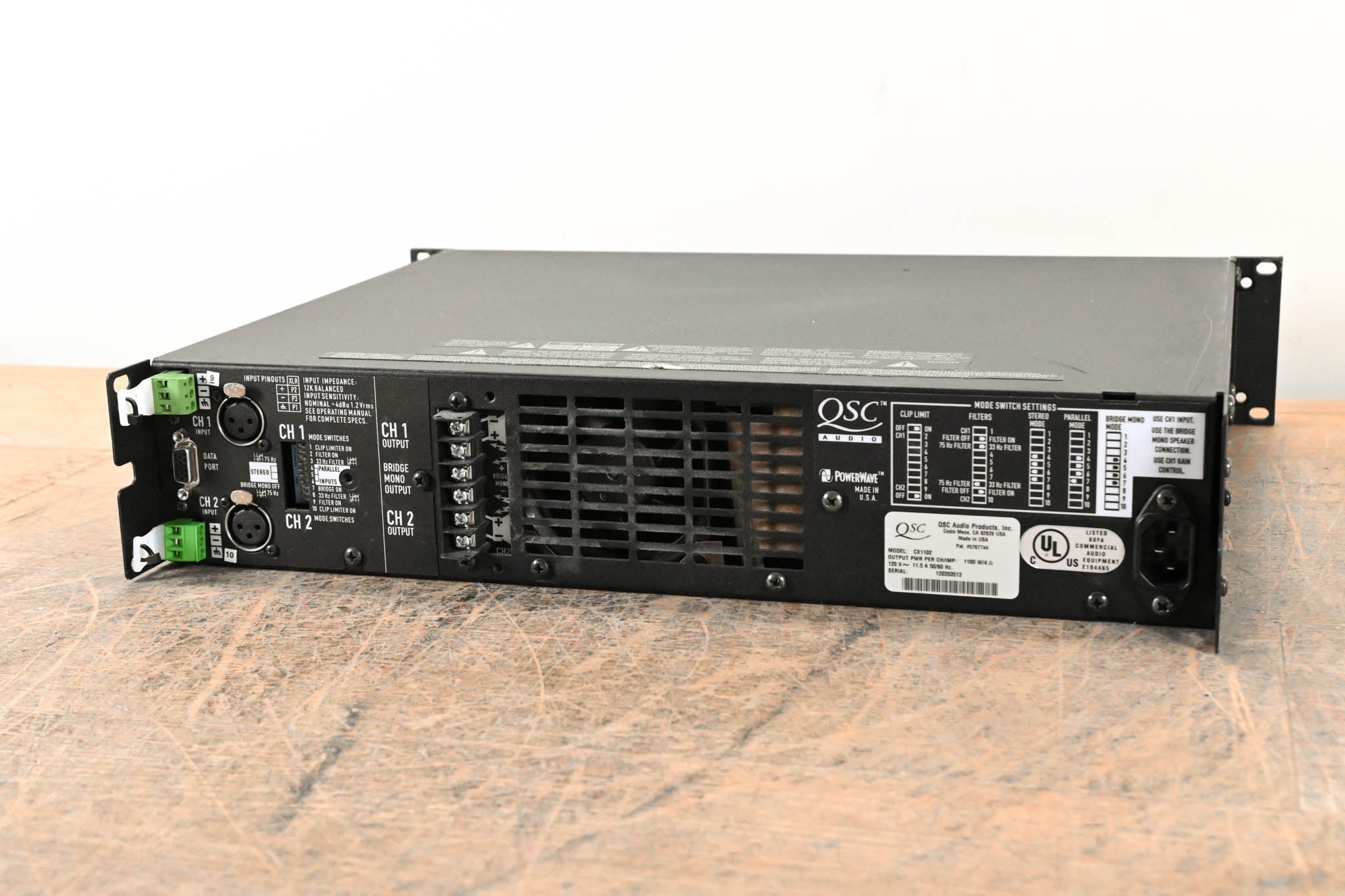 QSC CX1102 700W 2-Channel Power Amplifier