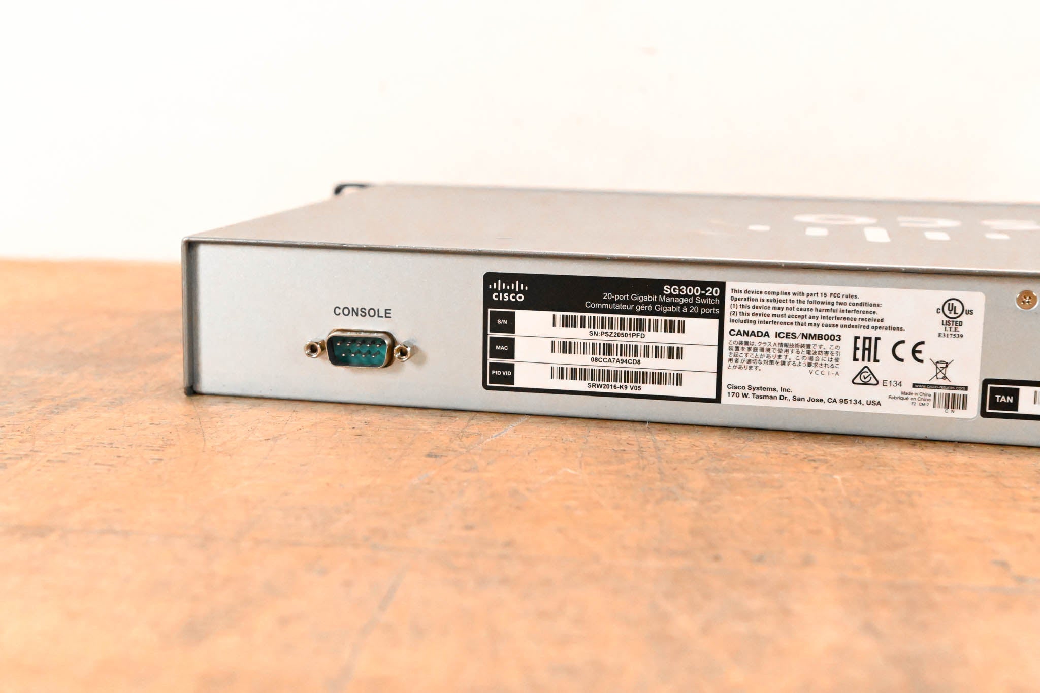 Cisco SG300-20 20-Port Gigabit Managed Switch