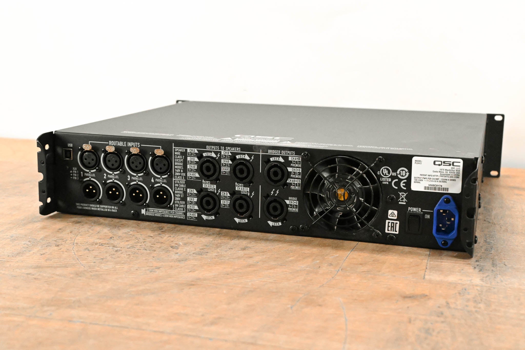 QSC PLD4.5 Four-Channel Power Amplifier with DSP