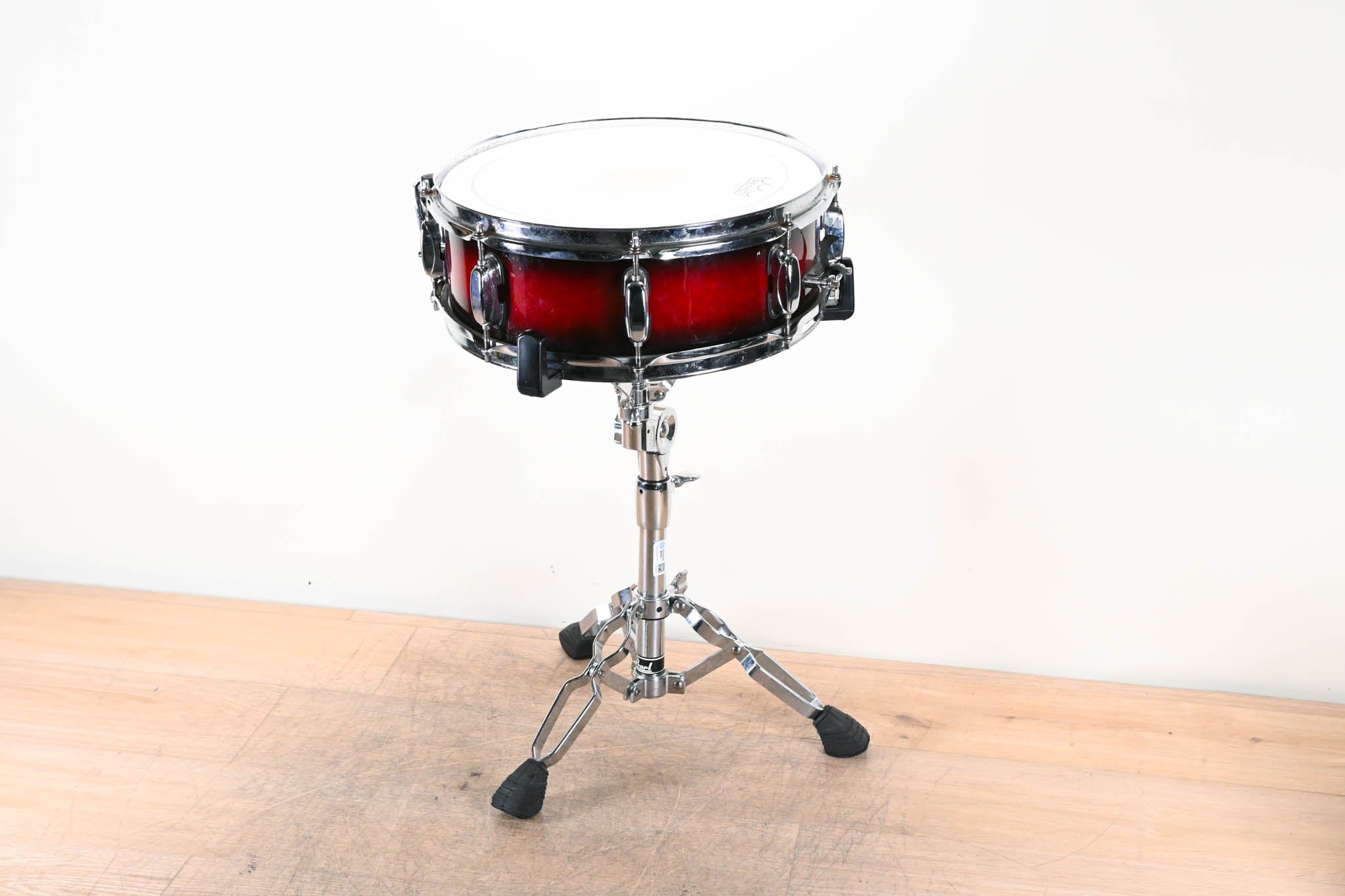 Tama Silverstar 14x5" Snare Drum - Transparent Red Burst, with Stand