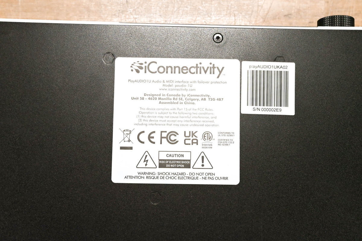 iConnectivity PlayAUDIO 1U Audio/MIDI Interface