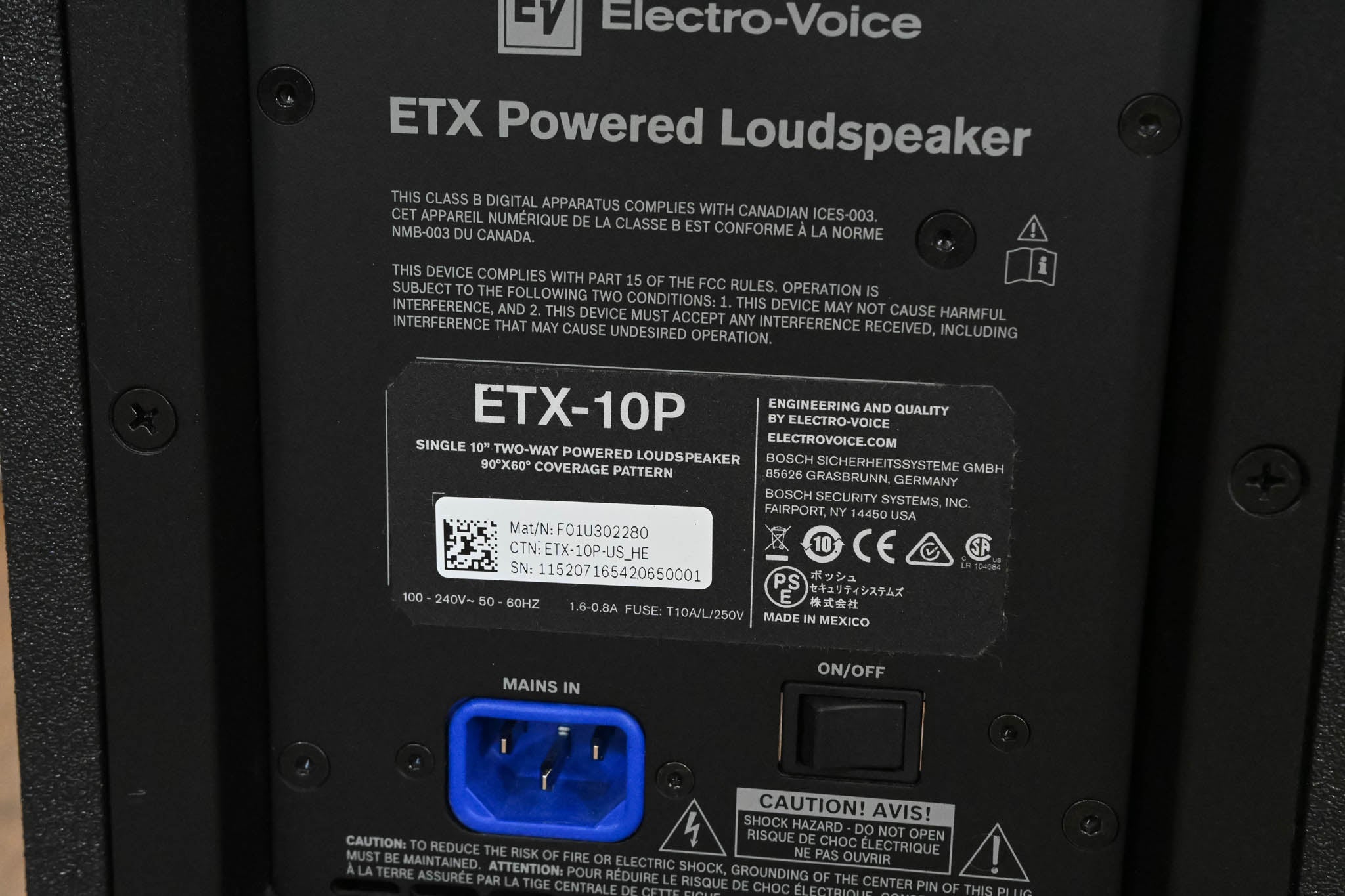 Electro-Voice (EV) ETX-10P 2000W 10" Powered Loudspeaker (PAIR)
