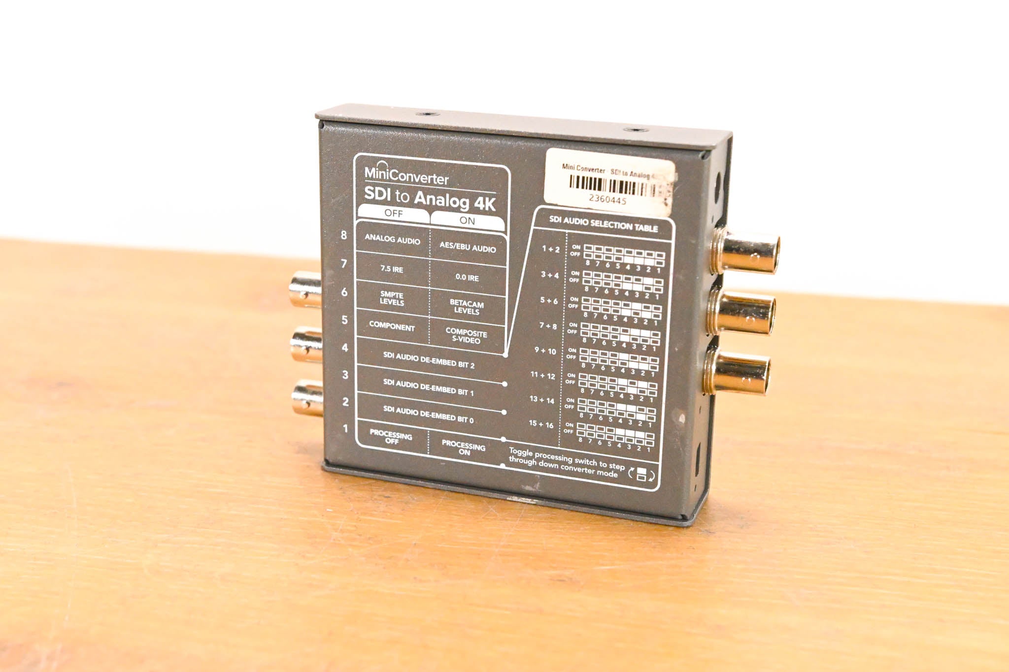 Blackmagic Design Mini Converter SDI to Analog 4K (NO POWER SUPPLY)