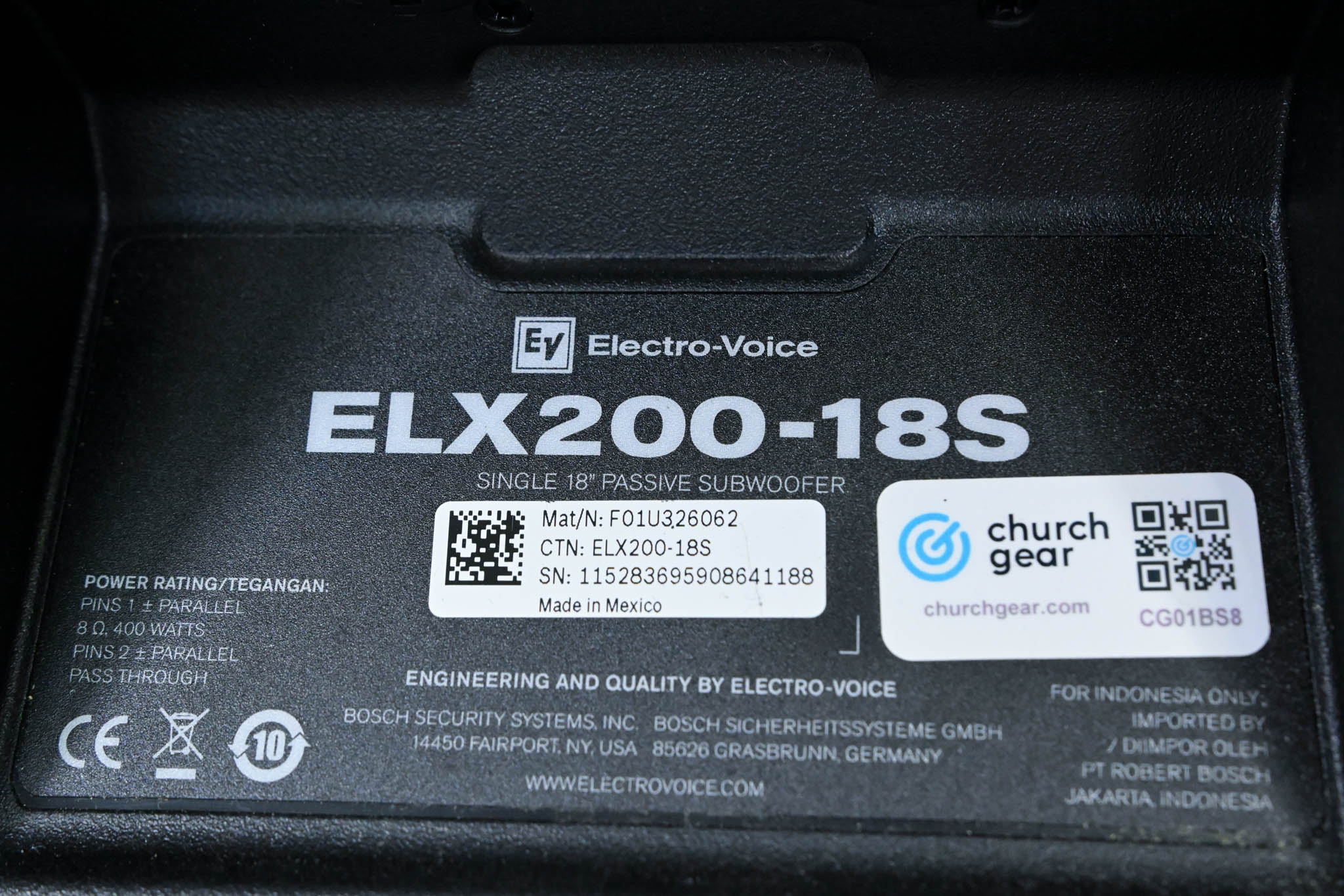 Electro-Voice (EV) ELX200-18S 18" Passive Subwoofer