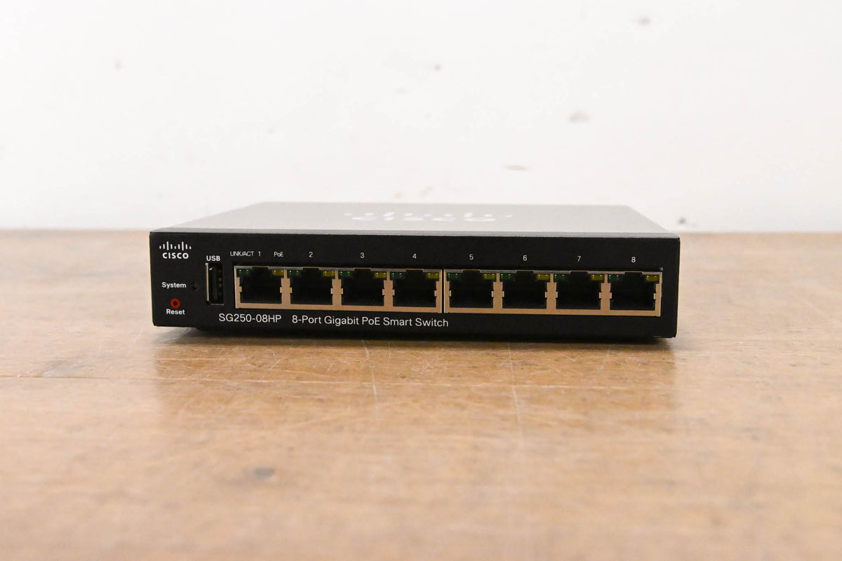 Cisco SG250-08HP 8-Port Gigabit PoE Smart Switch (NO POWER SUPPLY)