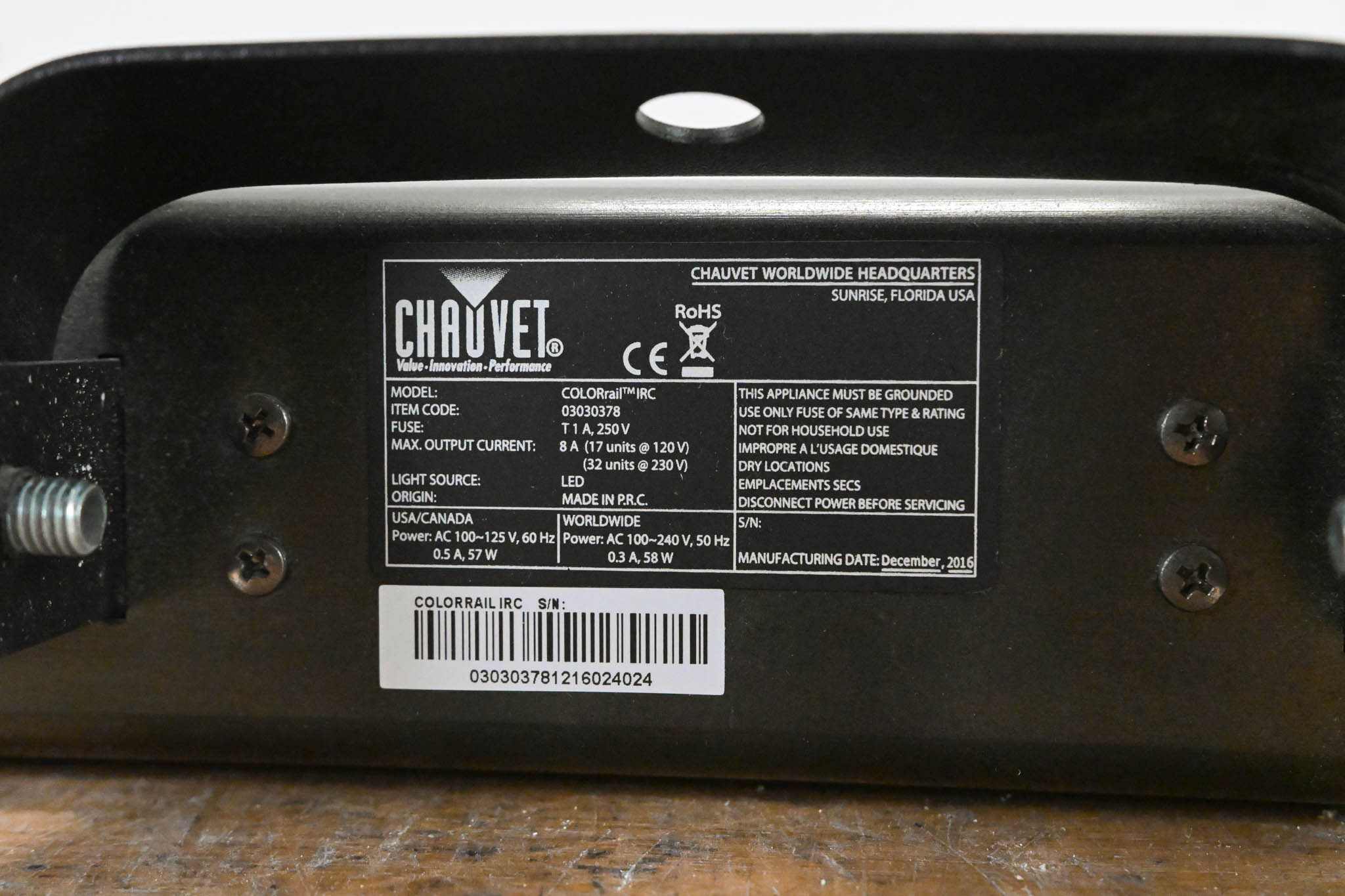 Chauvet COLORrail IRC 320x0.25W RGB LED Strip Light