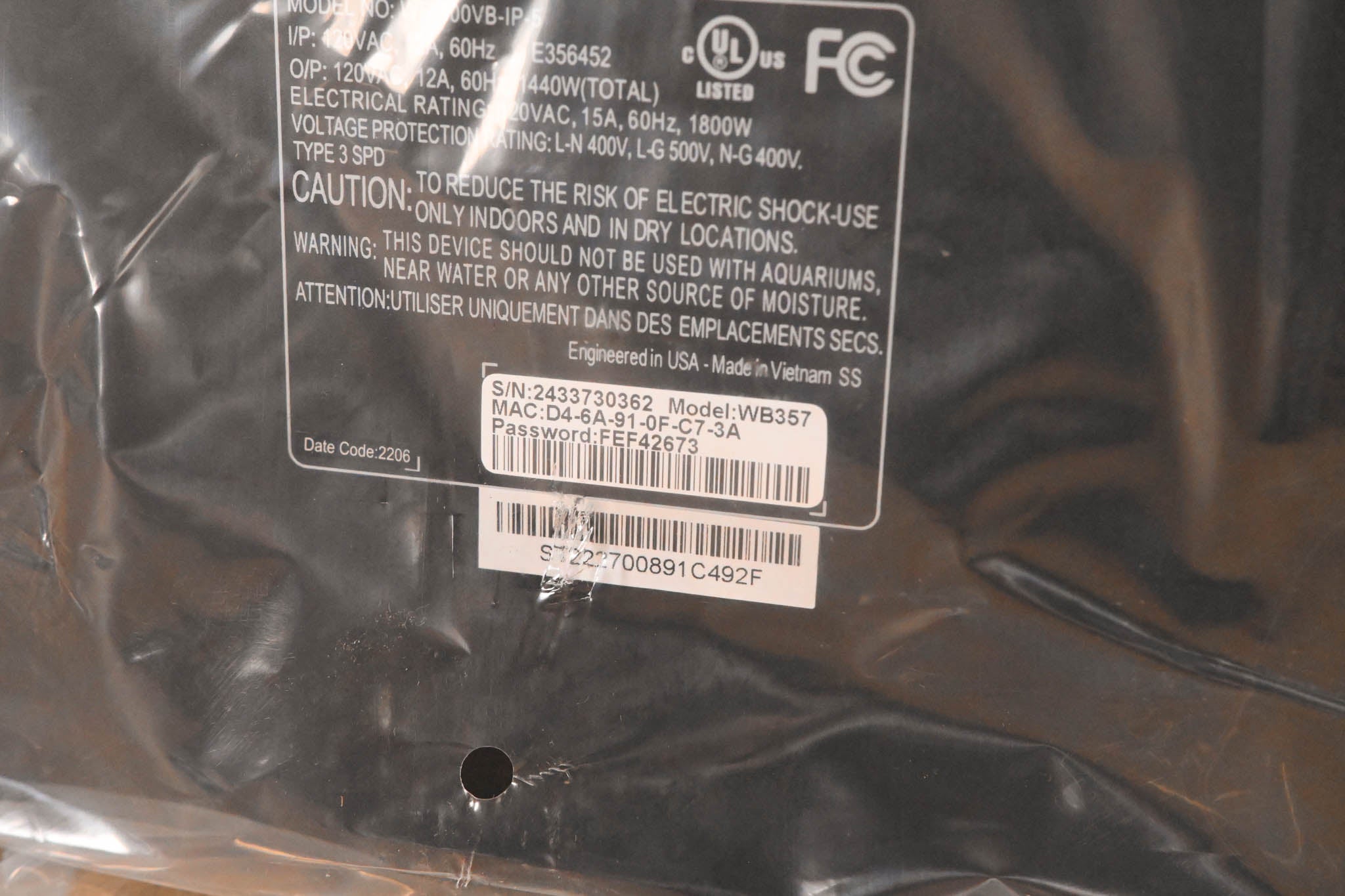 WattBox WB-300VB-IP-5 IP Power Conditioner WB357 - 5 Outlets