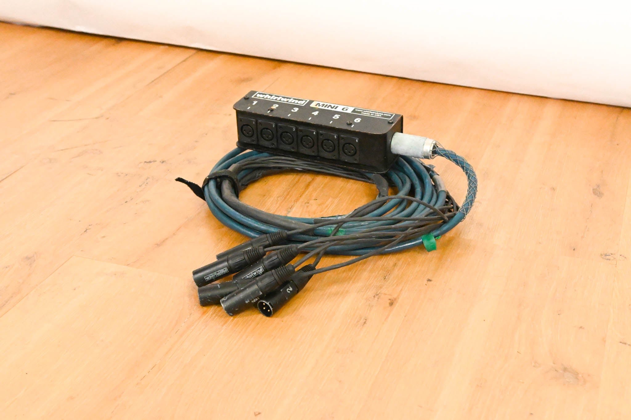 Whirlwind MS-6-M-NR-025 Mini 6 6-Channel Low-Profile Drop Snake - 25 ft