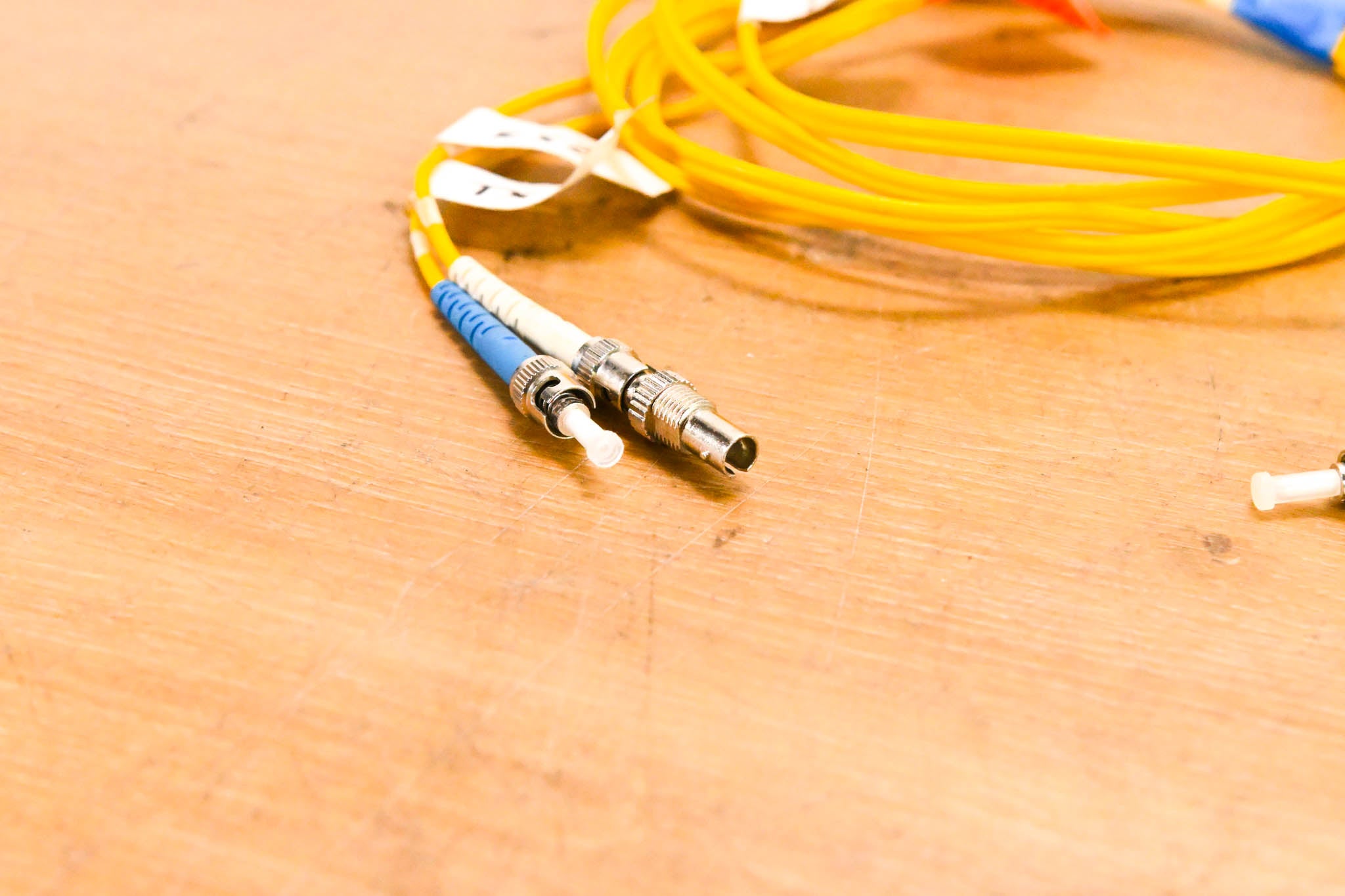 Corning ST-ST Single Mode Duplex Fiber Optic Patch Cable - 10'