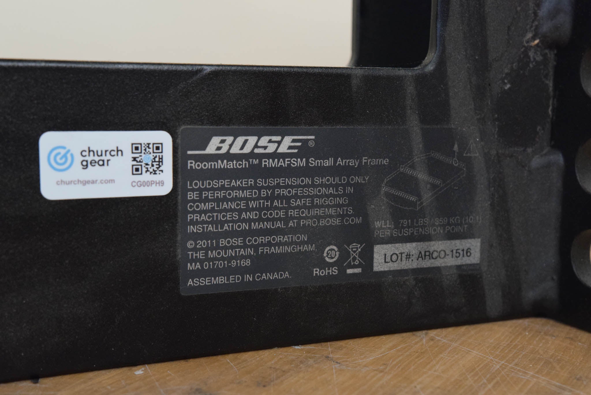 Bose RMAFSM RoomMatch Small Array Frame