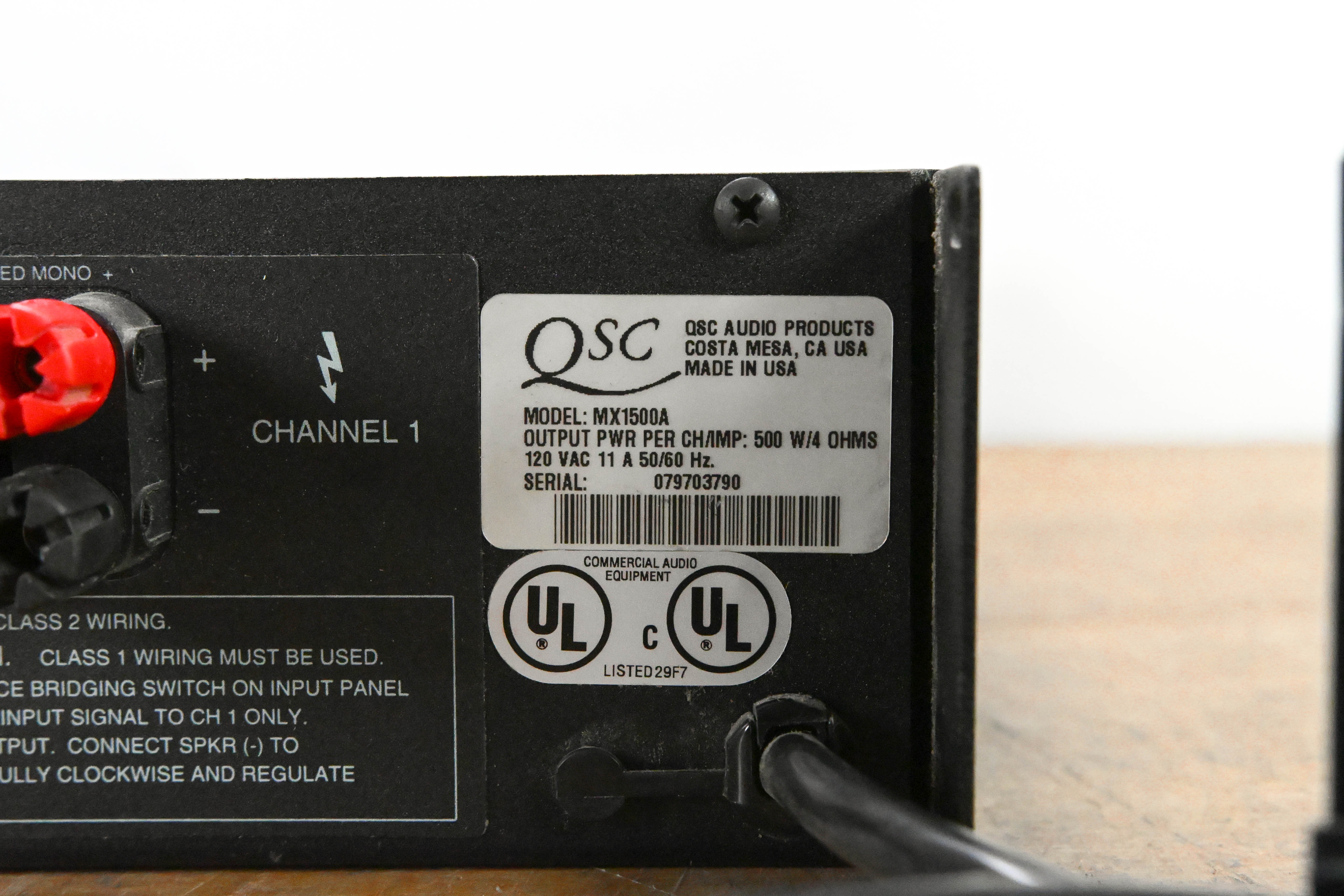 QSC MX 1500a 2-Channel Power Amplifier