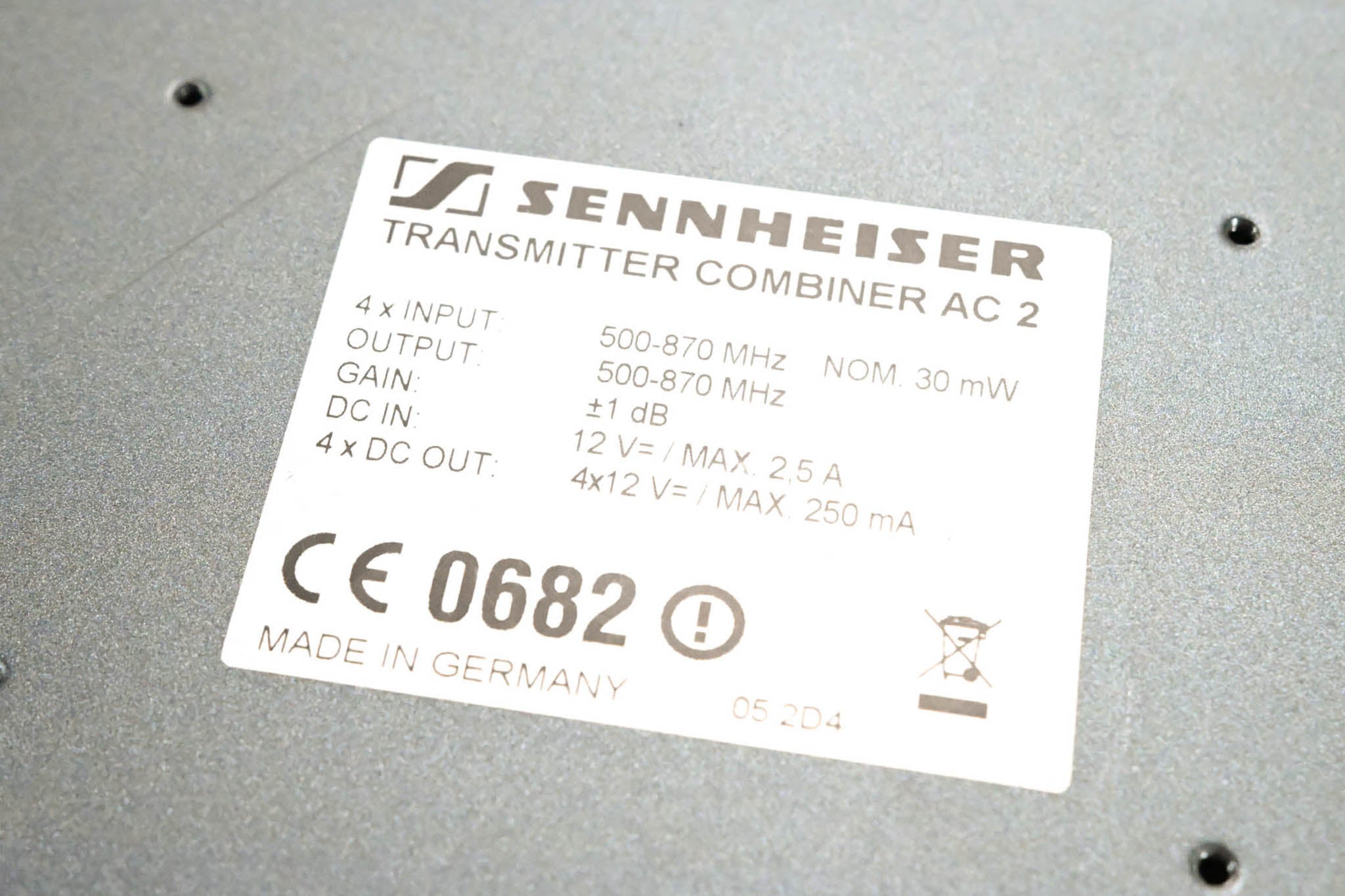 Sennheiser AC2 RF Combiner 500-870 MHz (NO POWER SUPPLY)