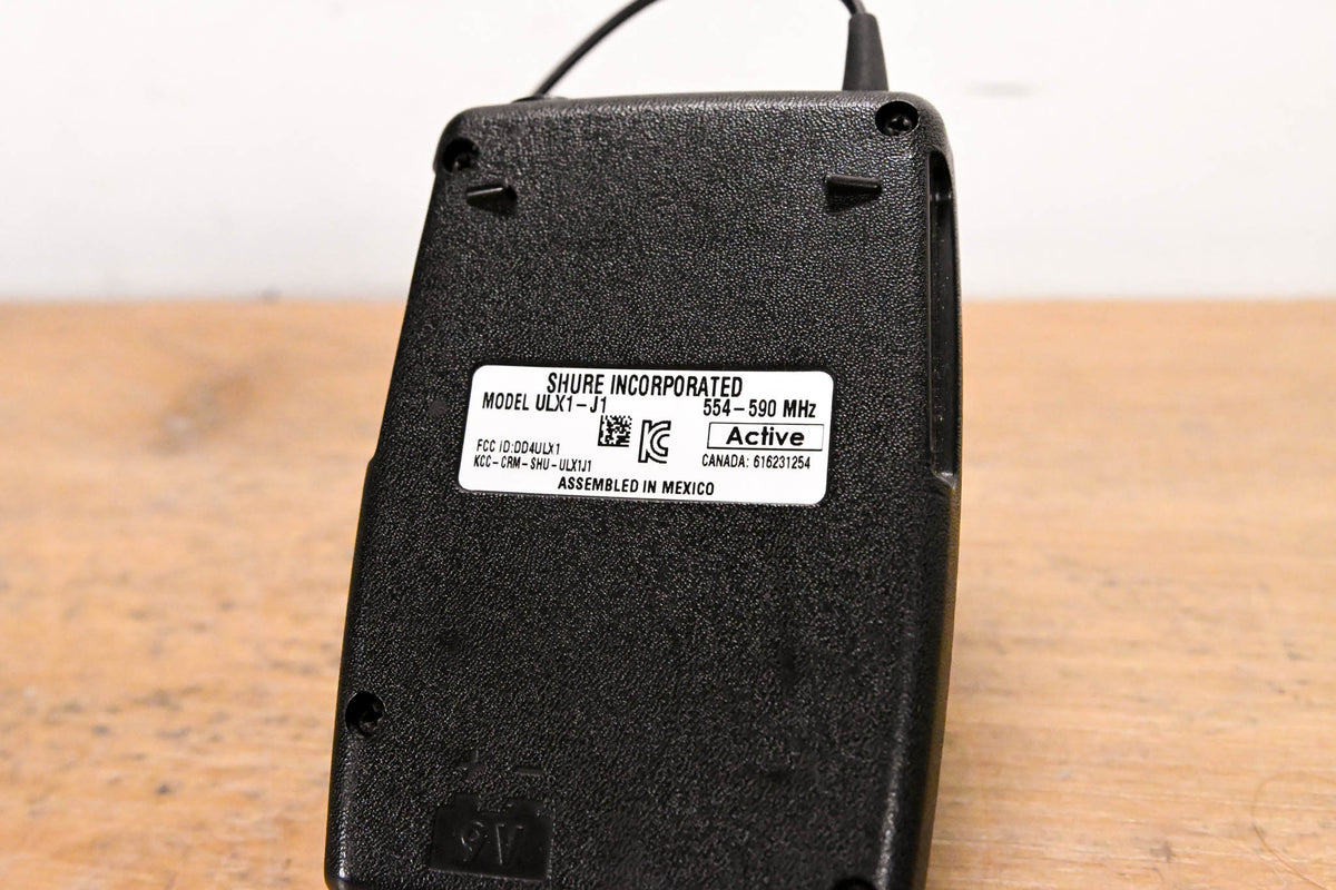 Shure ULX1-J1 Wireless Bodypack Transmitter - J1 Band: 554-590 MHz