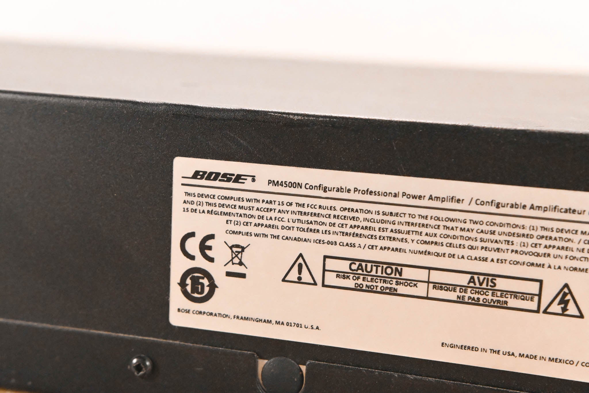 Bose PowerMatch PM4500N Configurable Power Amplifier