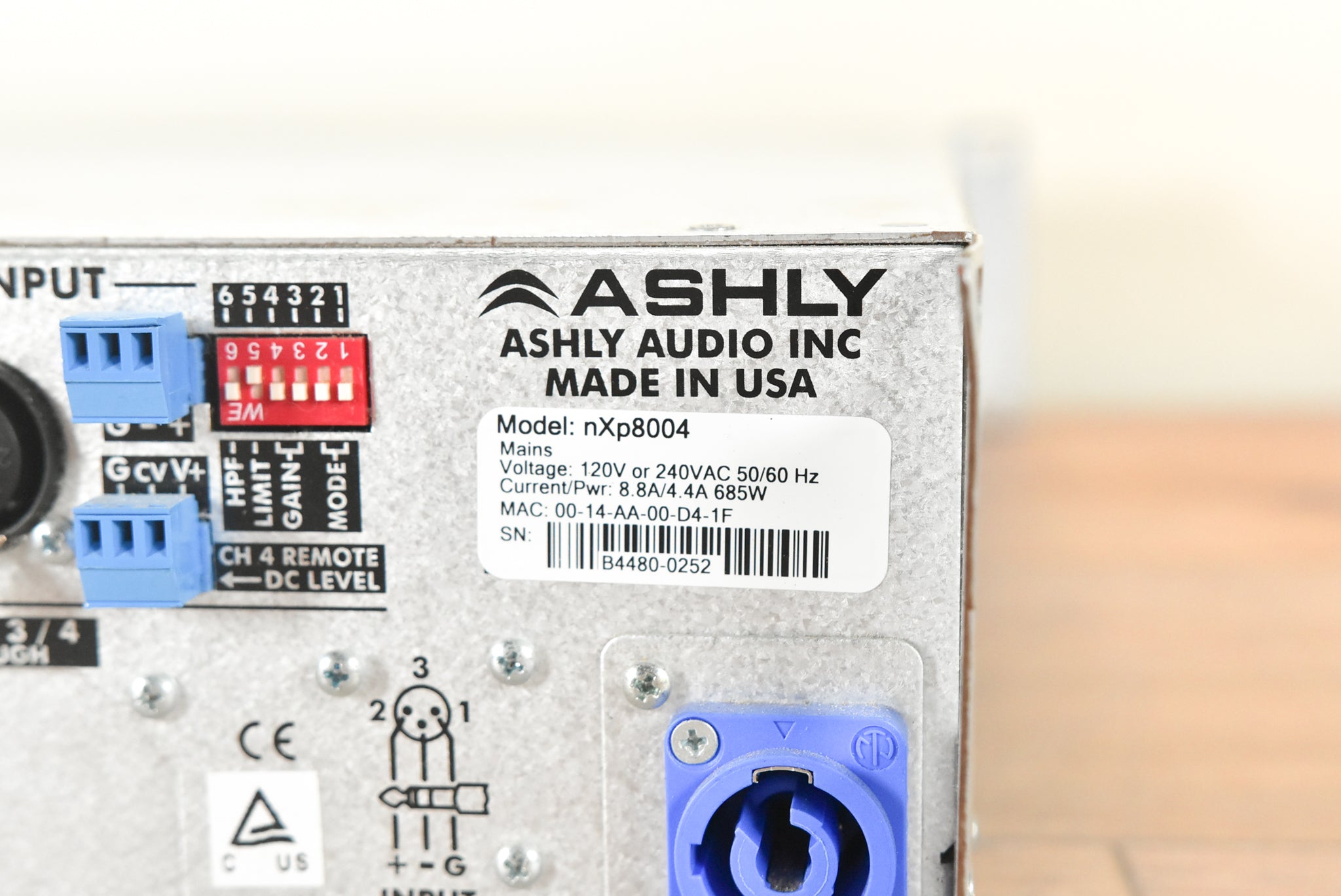 Ashly nXp 8004 4-Channel 800W Power Amplifier