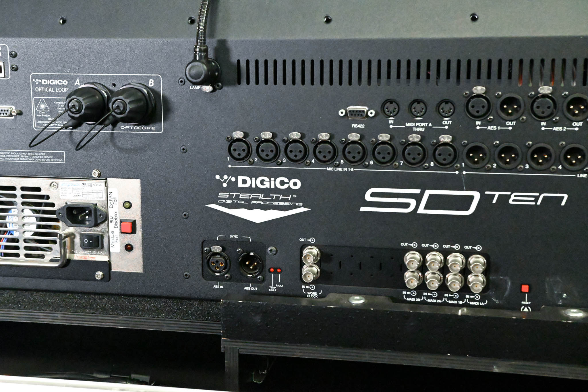 DiGiCo SD10 Digital Mixing Console w/ Waves Card, ST Optical & Road Case