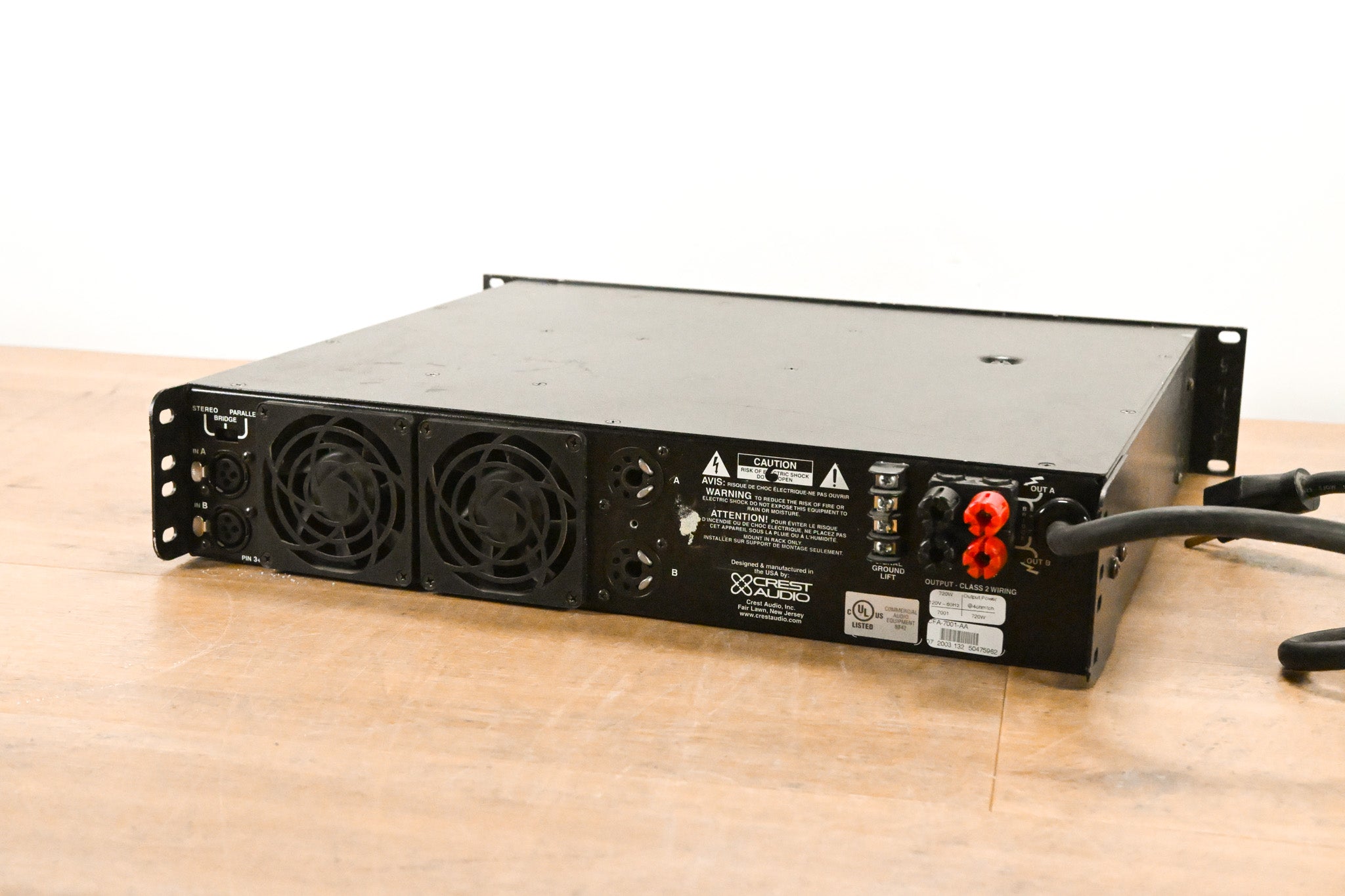 Crest Audio 7001 2-Channel Power Amplifier