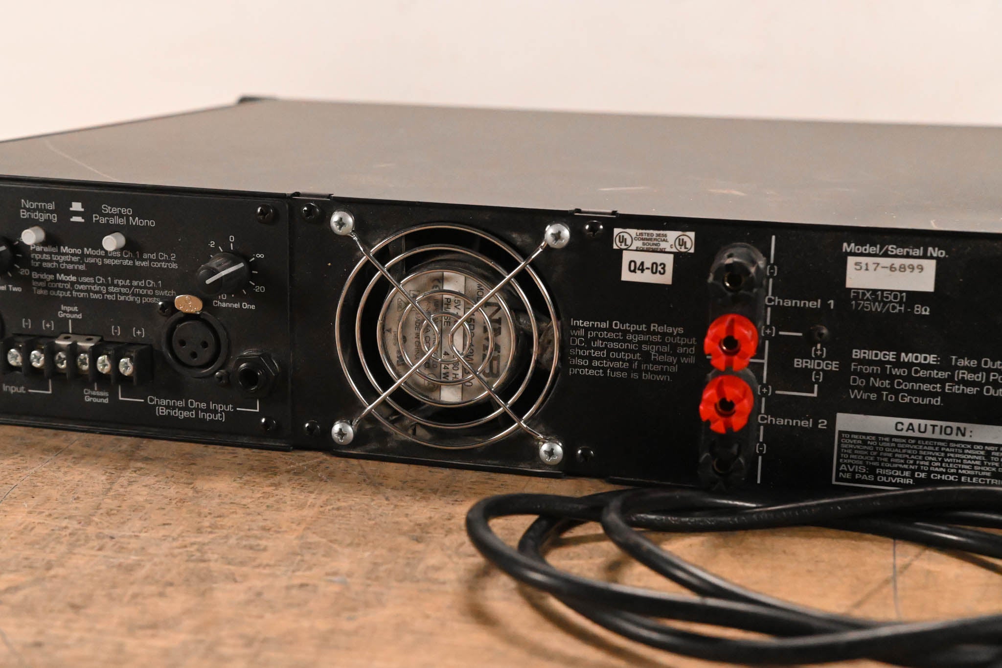 Ashly FTX-1501 FTX Series III Stereo MOSFET Power Amplifier