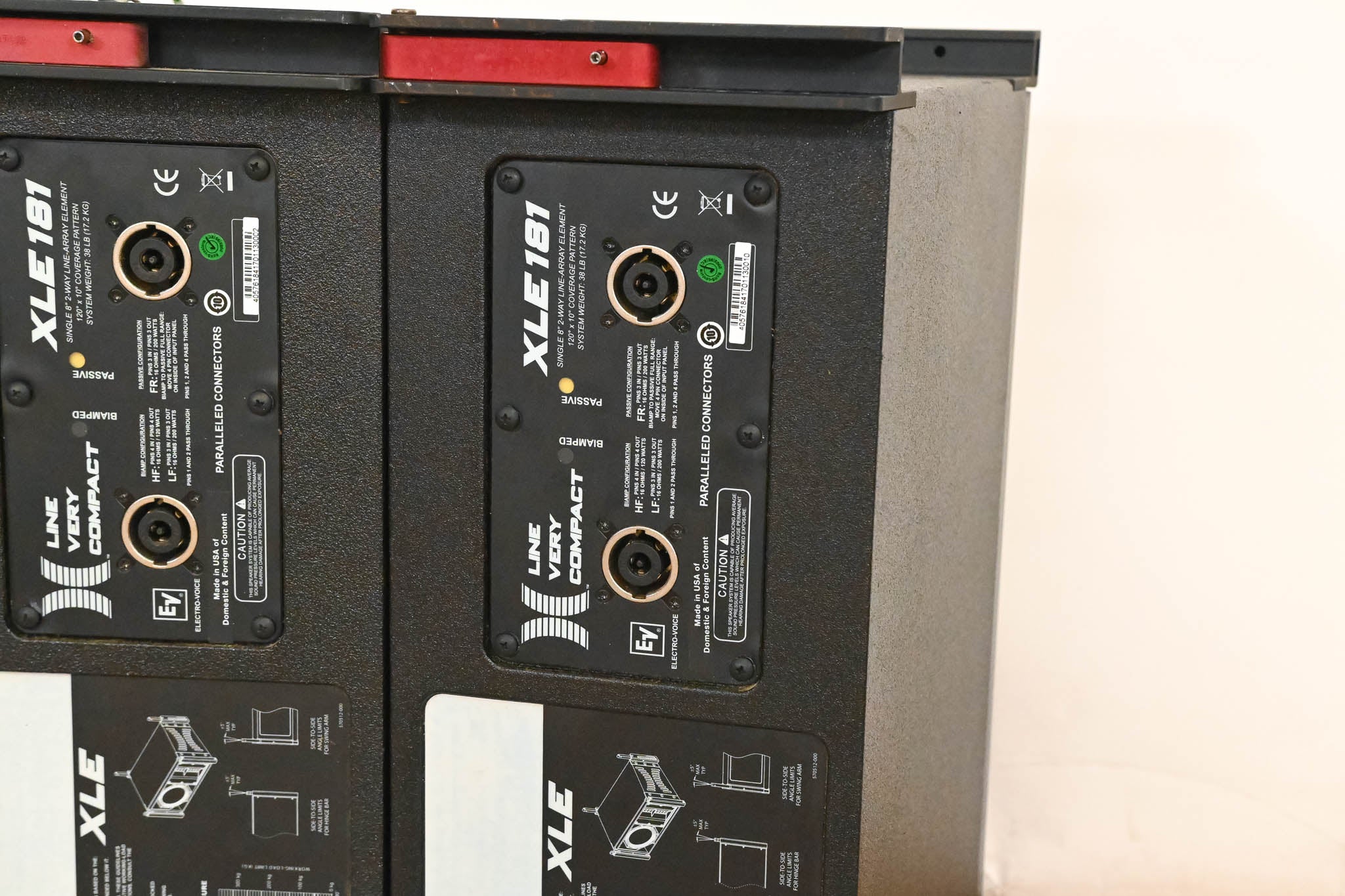 Electro-Voice (EV) XLE181 8" 2-Way Passive Line Array Speaker (PAIR)